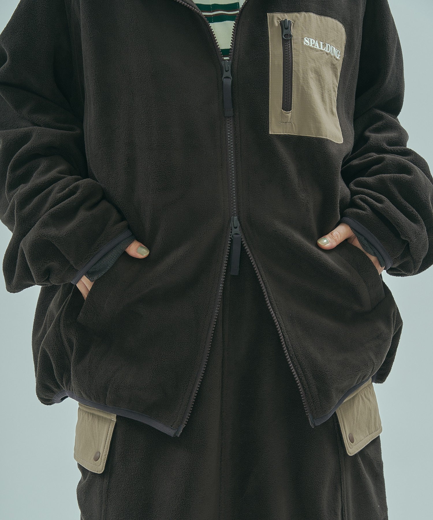 SPALDING x ROSE BUD FLEECE JACKET