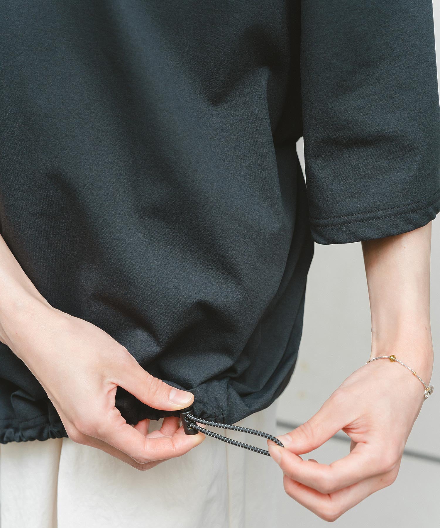MILKFED. DRAWSTRING BIG S/S TEE