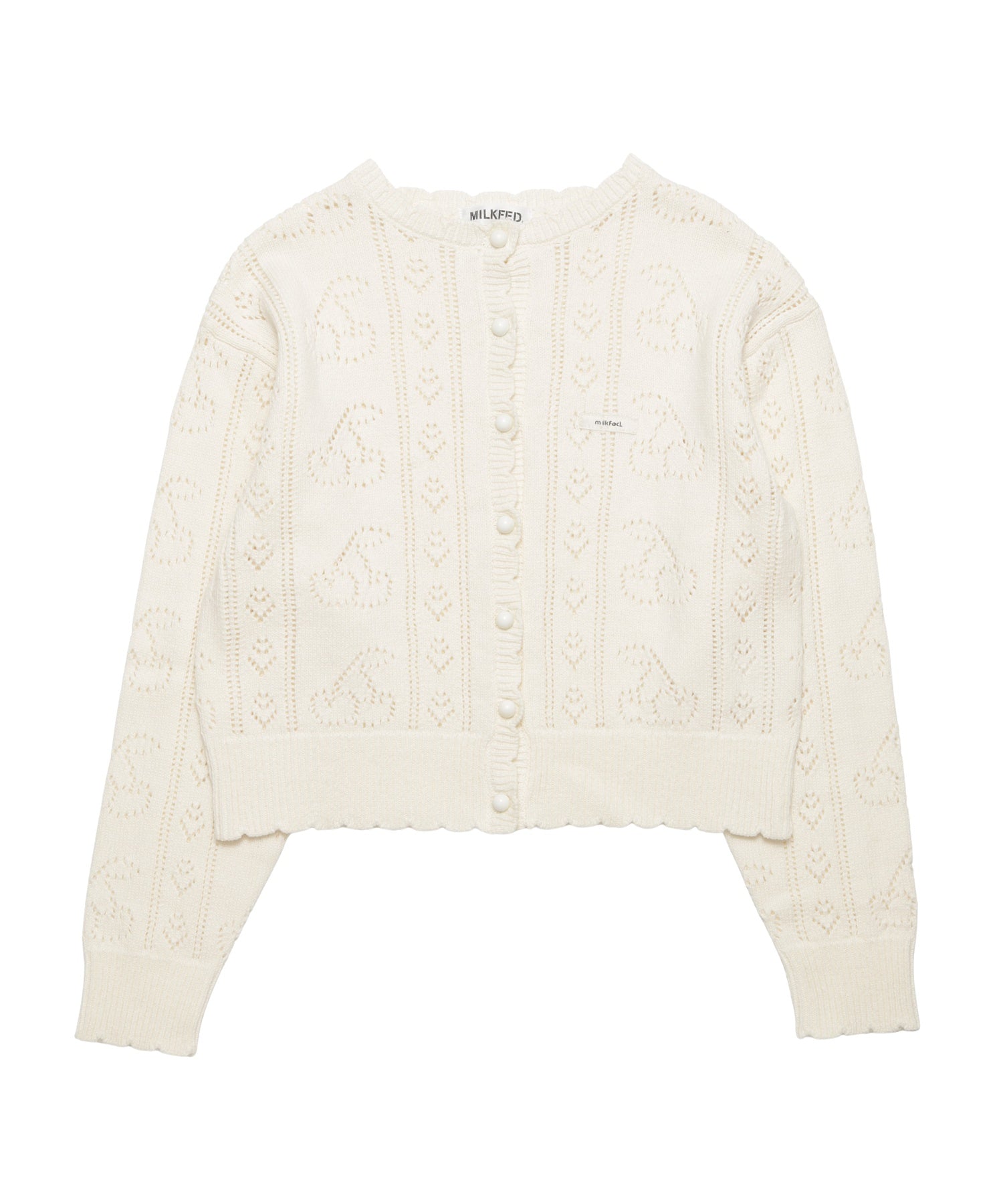 CHERRY OPEN KNIT CARDIGAN