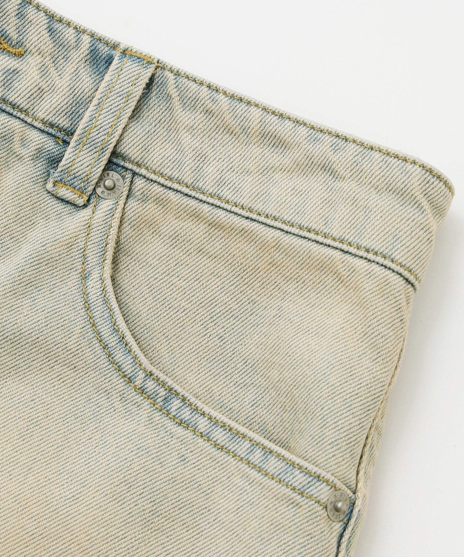 CURSIVE LOGO DENIM MINI SKIRT