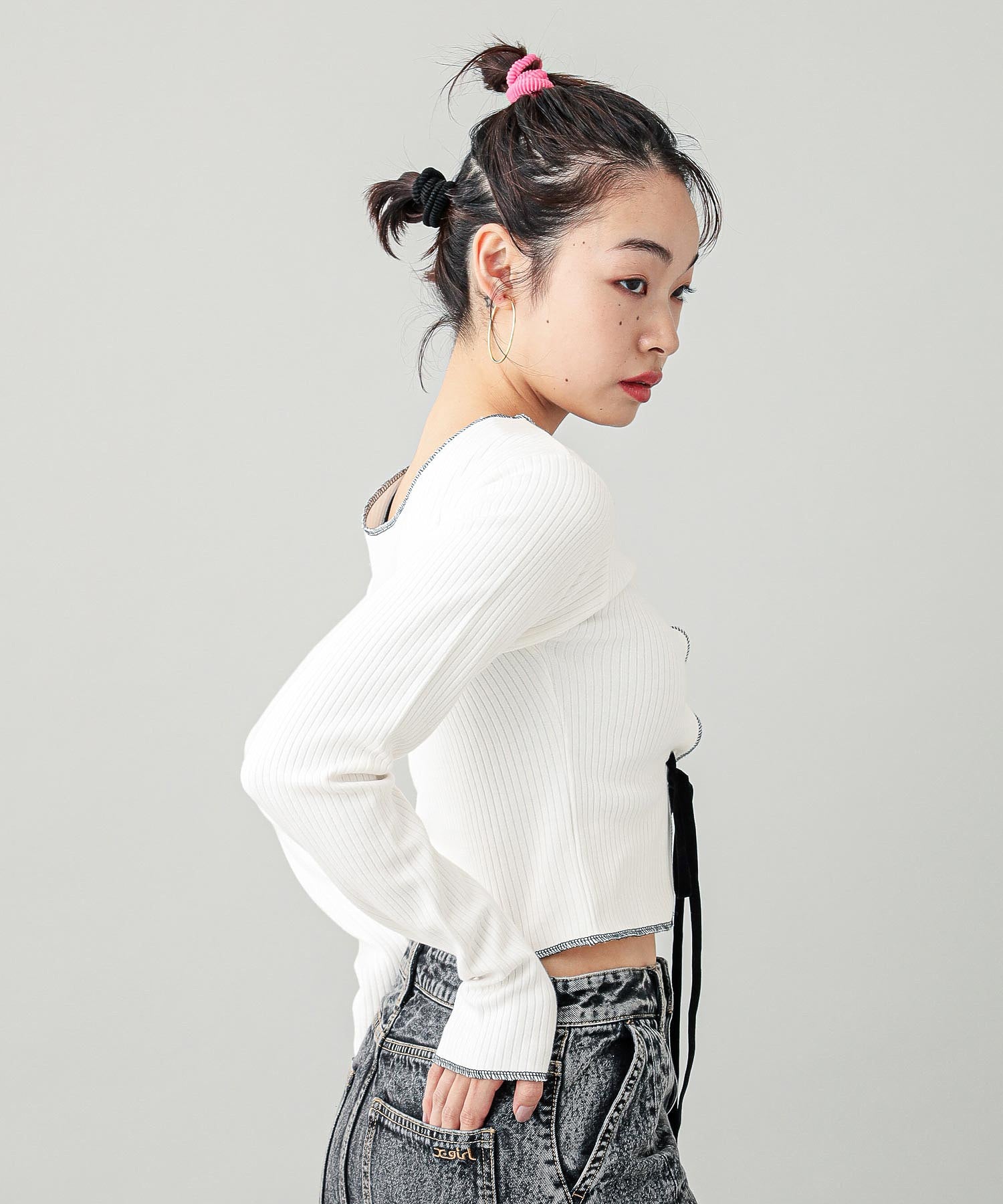 2WAY LACE UP TOP
