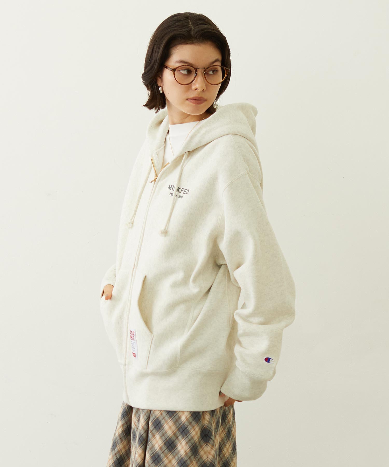 MILKFED. × CHAMPION SWEAT ZIP HOODIE