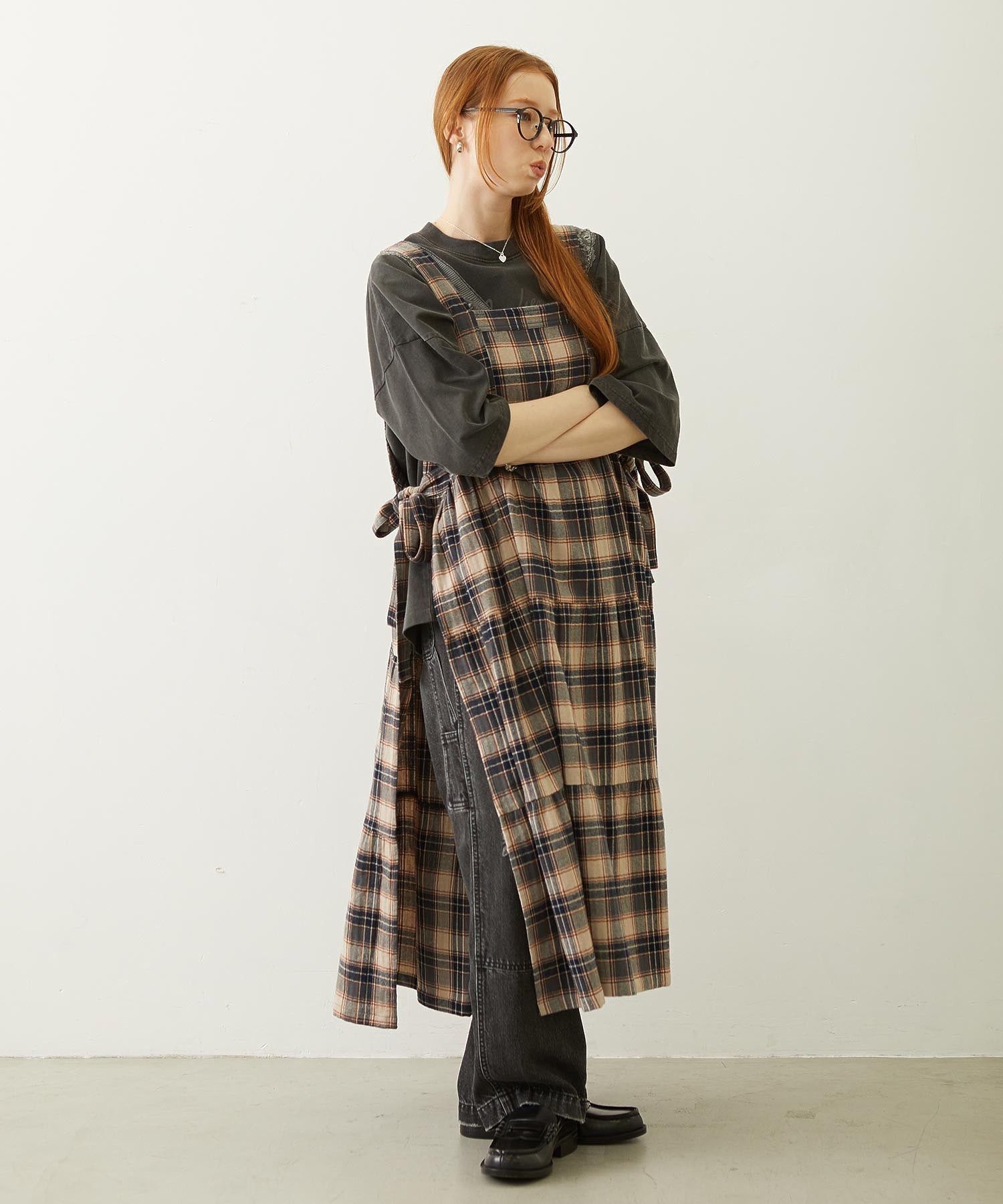 APRON TIERED DRESS