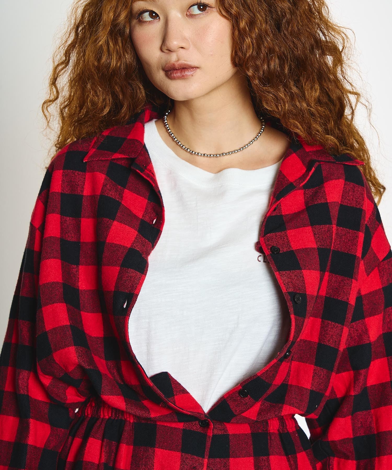 【ROSE BUD別注】INDIA IS BEAUTIFUL and ROSE BUD/FLANNEL 2WAY SHIRT