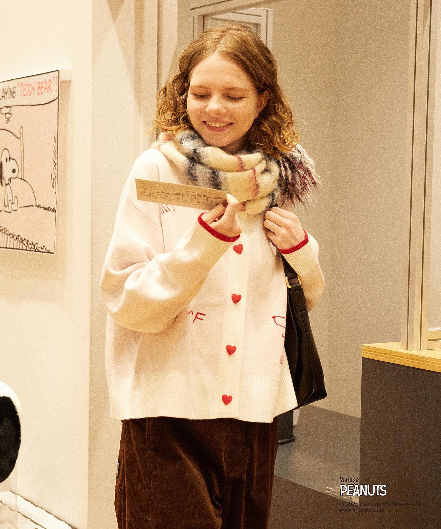 MILKFED. × PEANUTS KNIT CARDIGAN