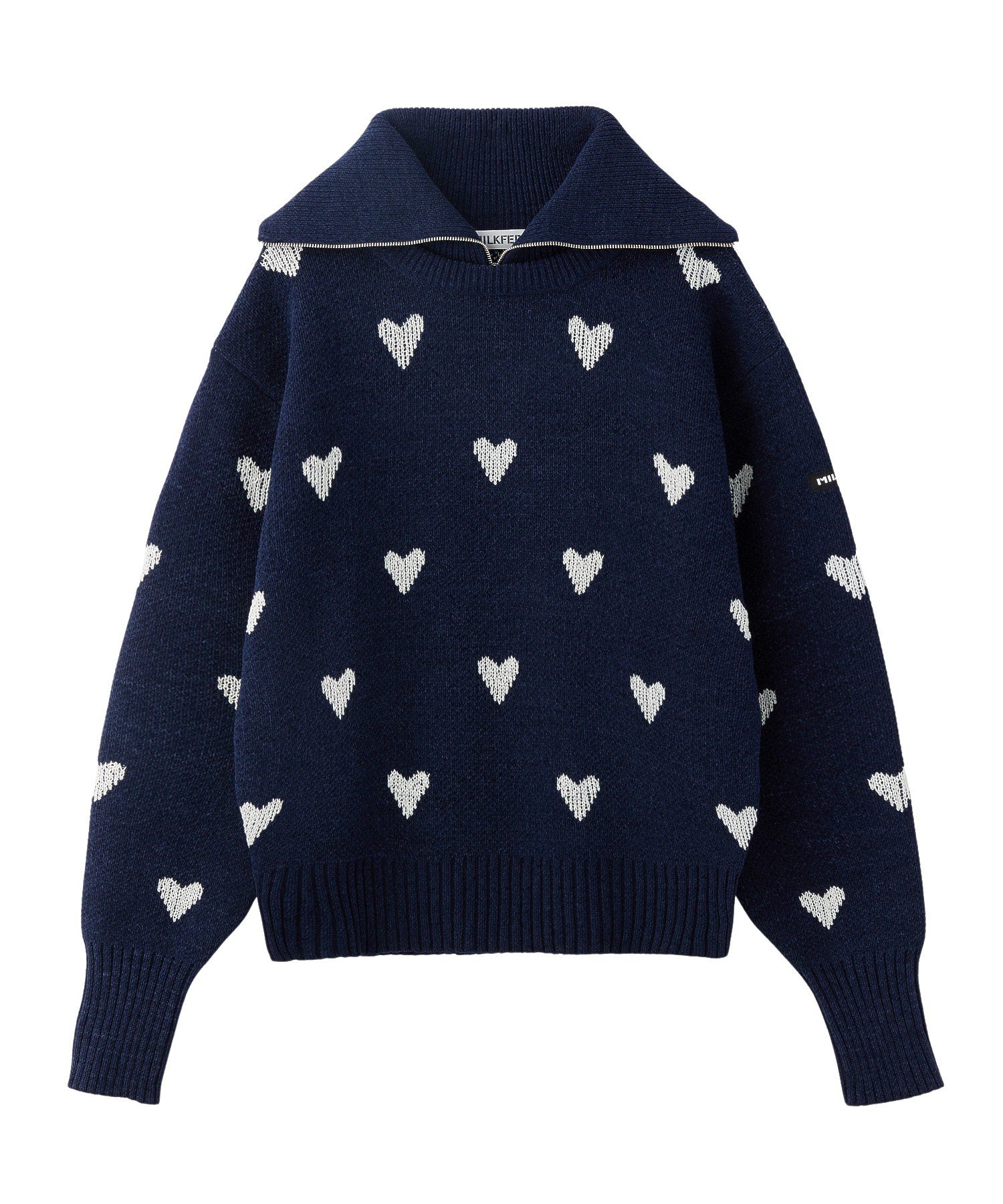 HEART JACQUARD KNIT TOP