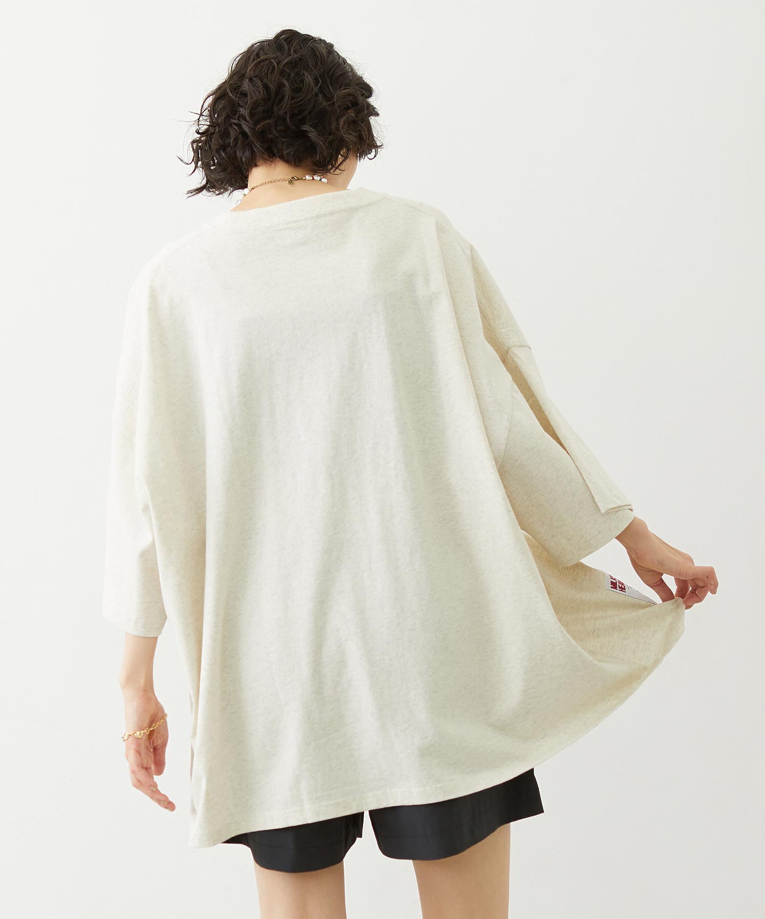 MILKFED.×CHAMPION LAYER LOGO BIG TEE