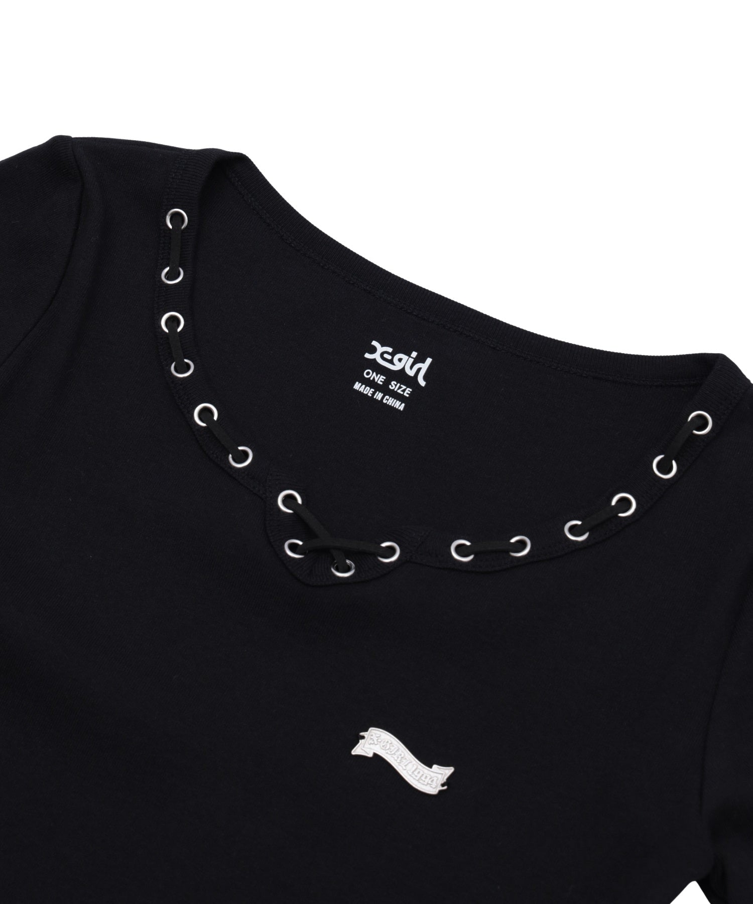 STRING COLLAR L/S COMPACT TOP