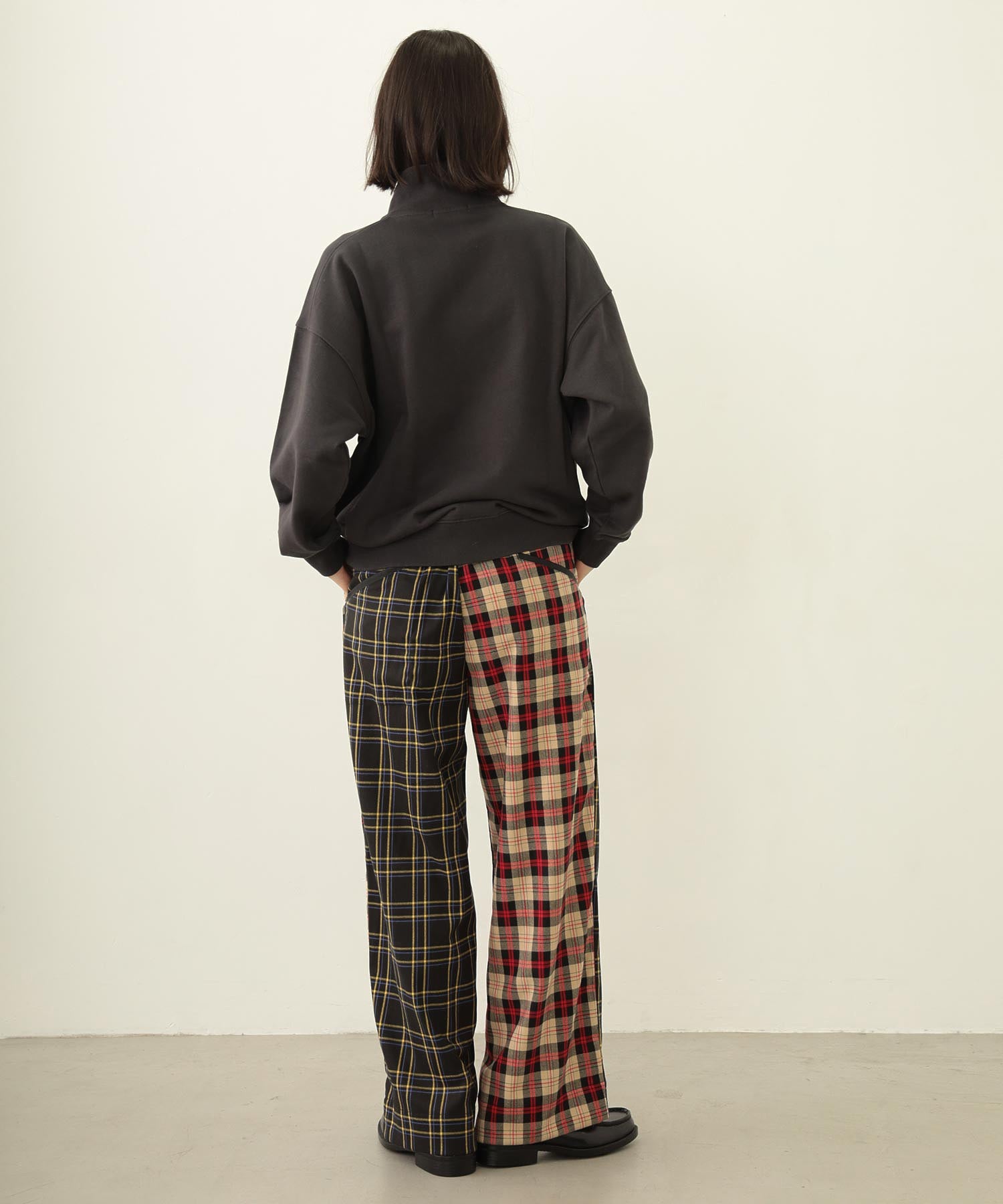 COMBINATION PLAID PANTS
