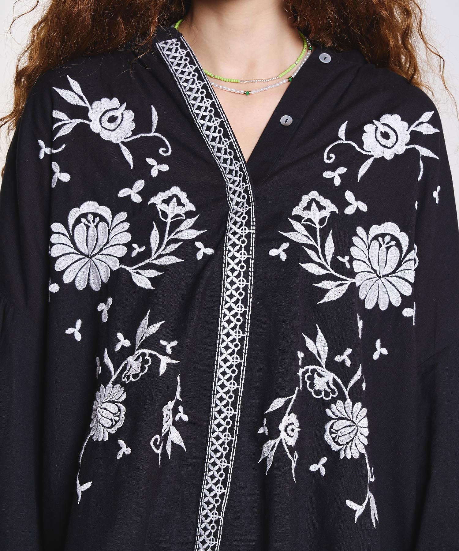 HLAADA for ROSEBUD/EMBROIDERY LONG SLEEVE SHIRT