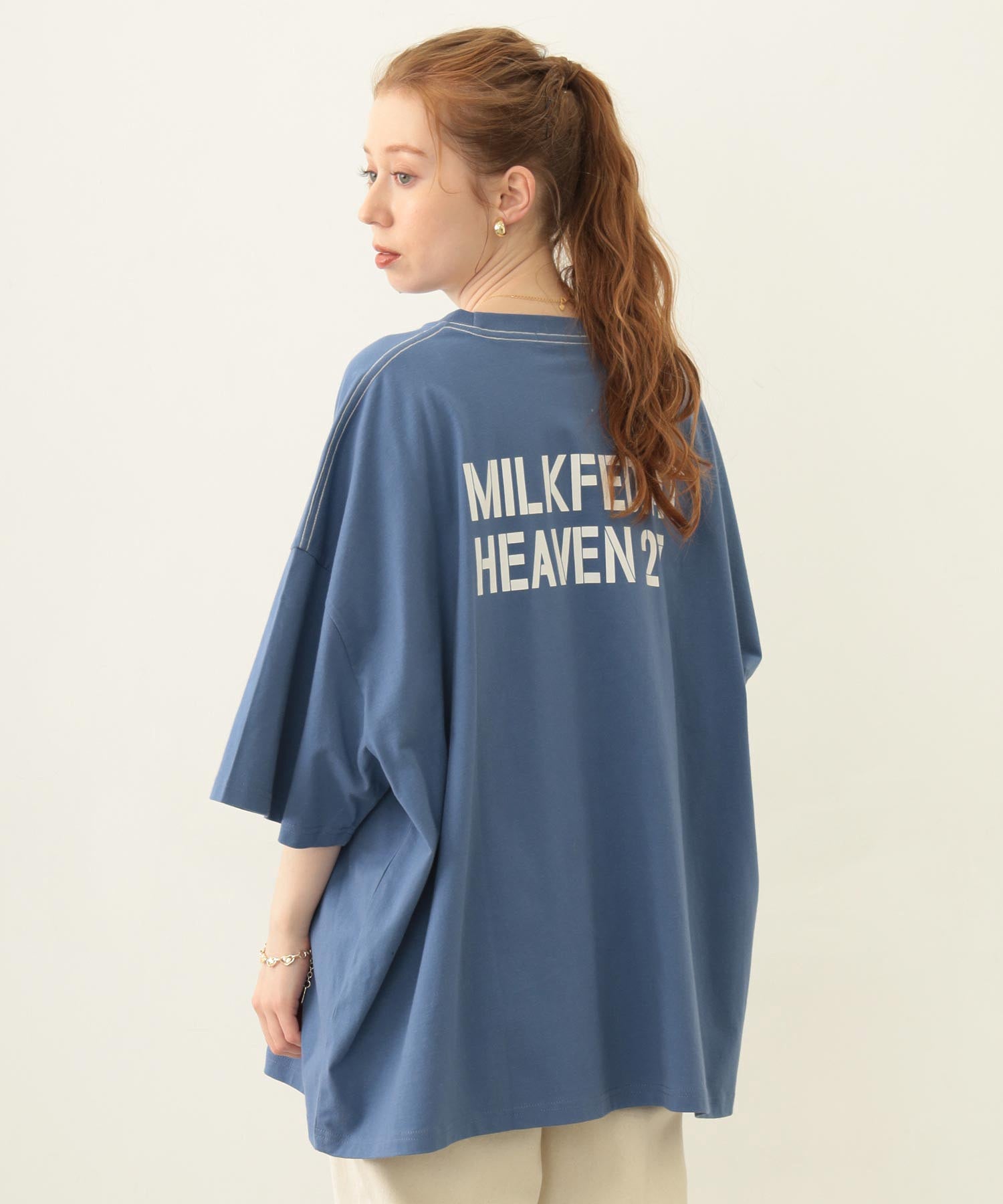 MILKFED. AT HEAVEN27 SUPER BIG S/S TOP