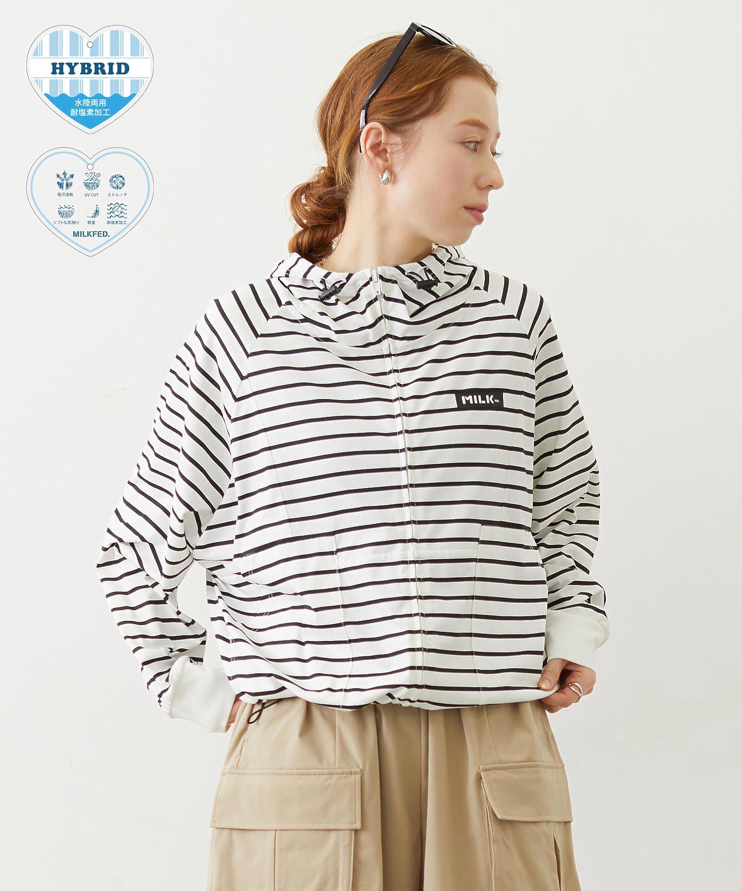 RASH GUARD ZIP HOODIE