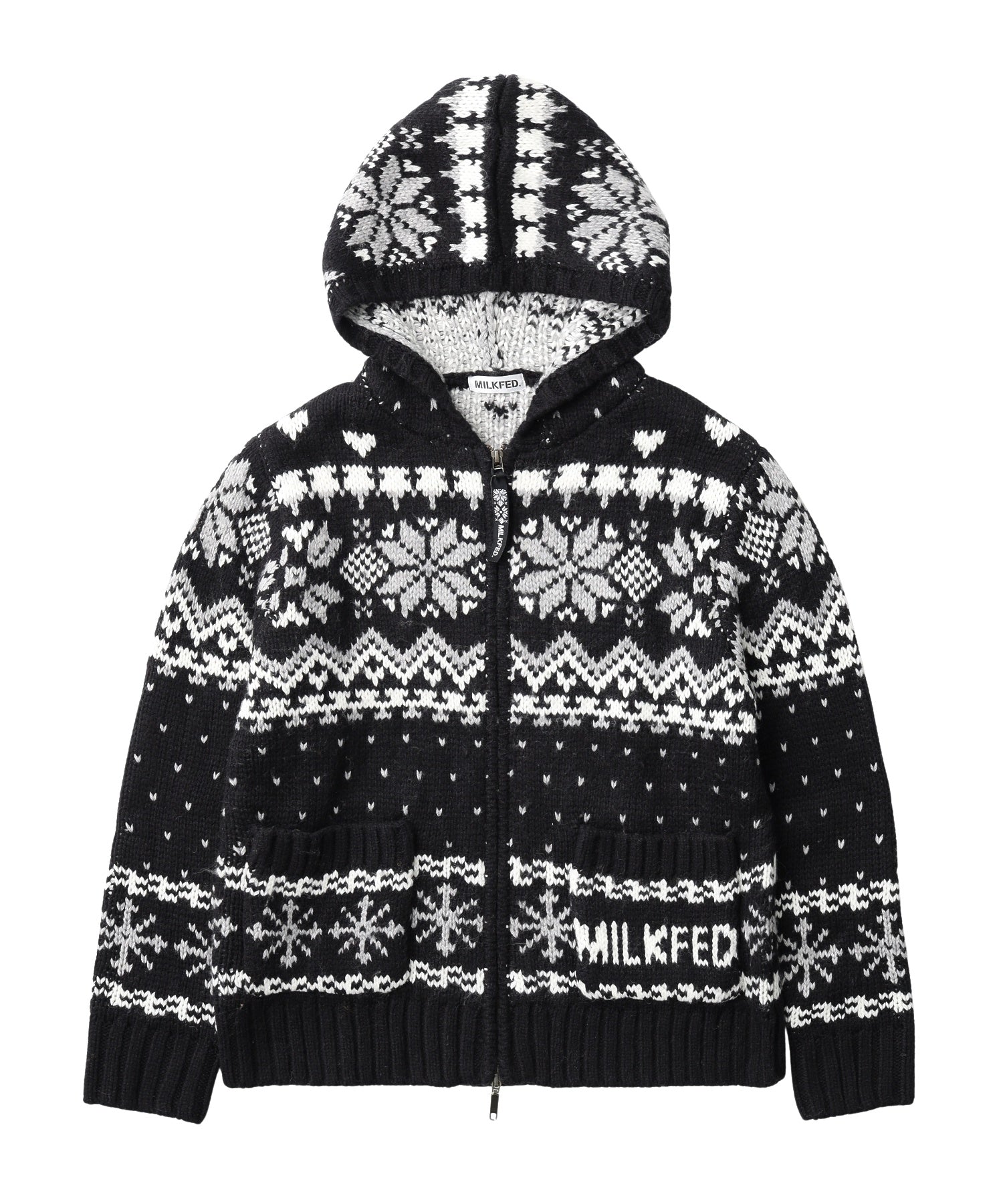SNOW PATTERN COWICHAN KNIT JACKET