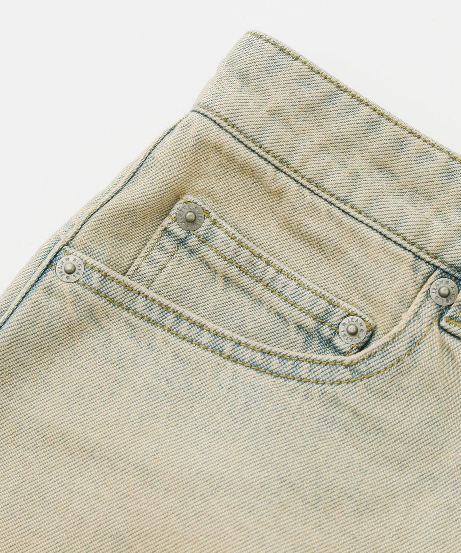 CURSIVE LOGO DENIM MINI SKIRT