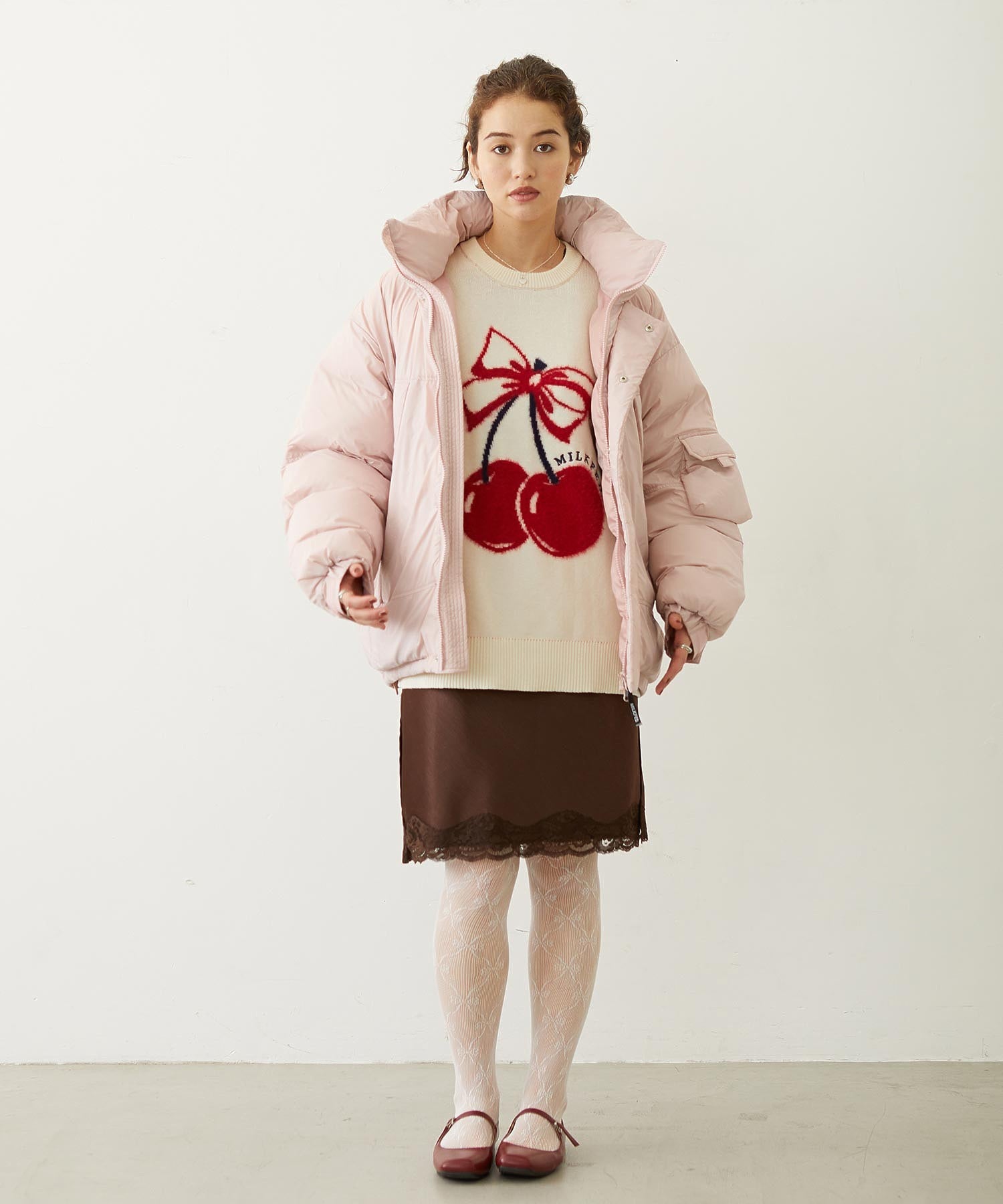 CHERRY LOGO KNIT TOP