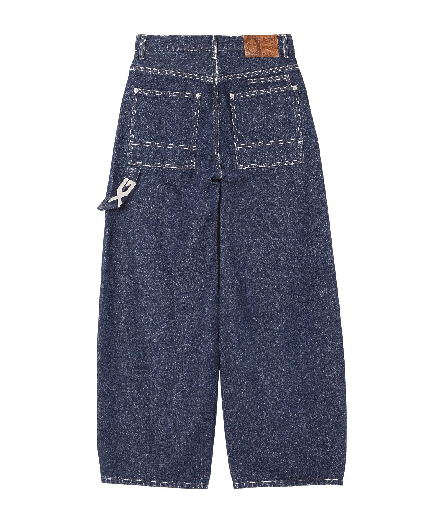 LOOP WITH BUCKLE WIDE LEG DENIM PANTS