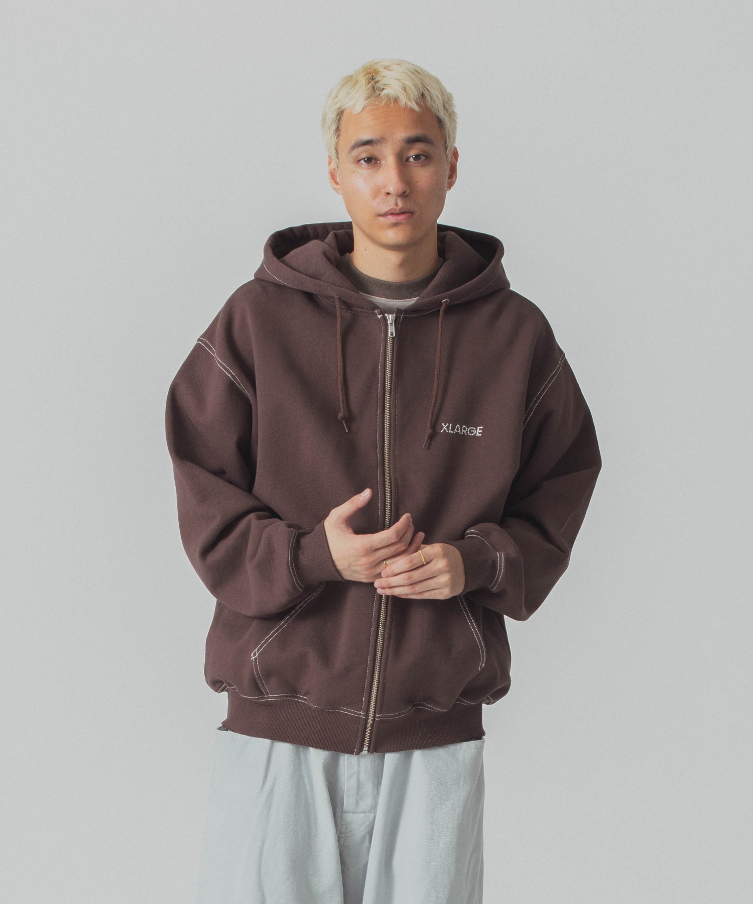 RHINESTONE OG ZIP HOODED SWEATSHIRT – calif（カリフ）公式サイト