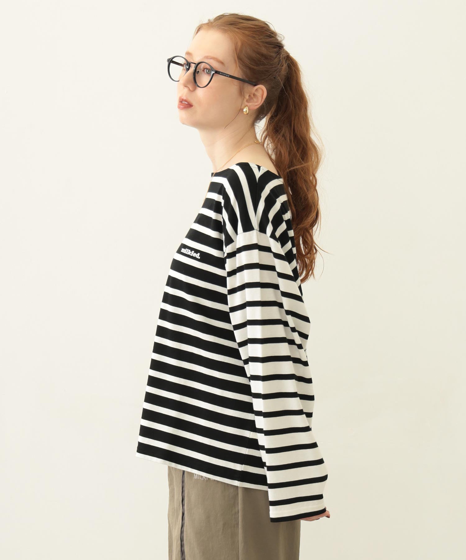 STRIPED L/S TOP