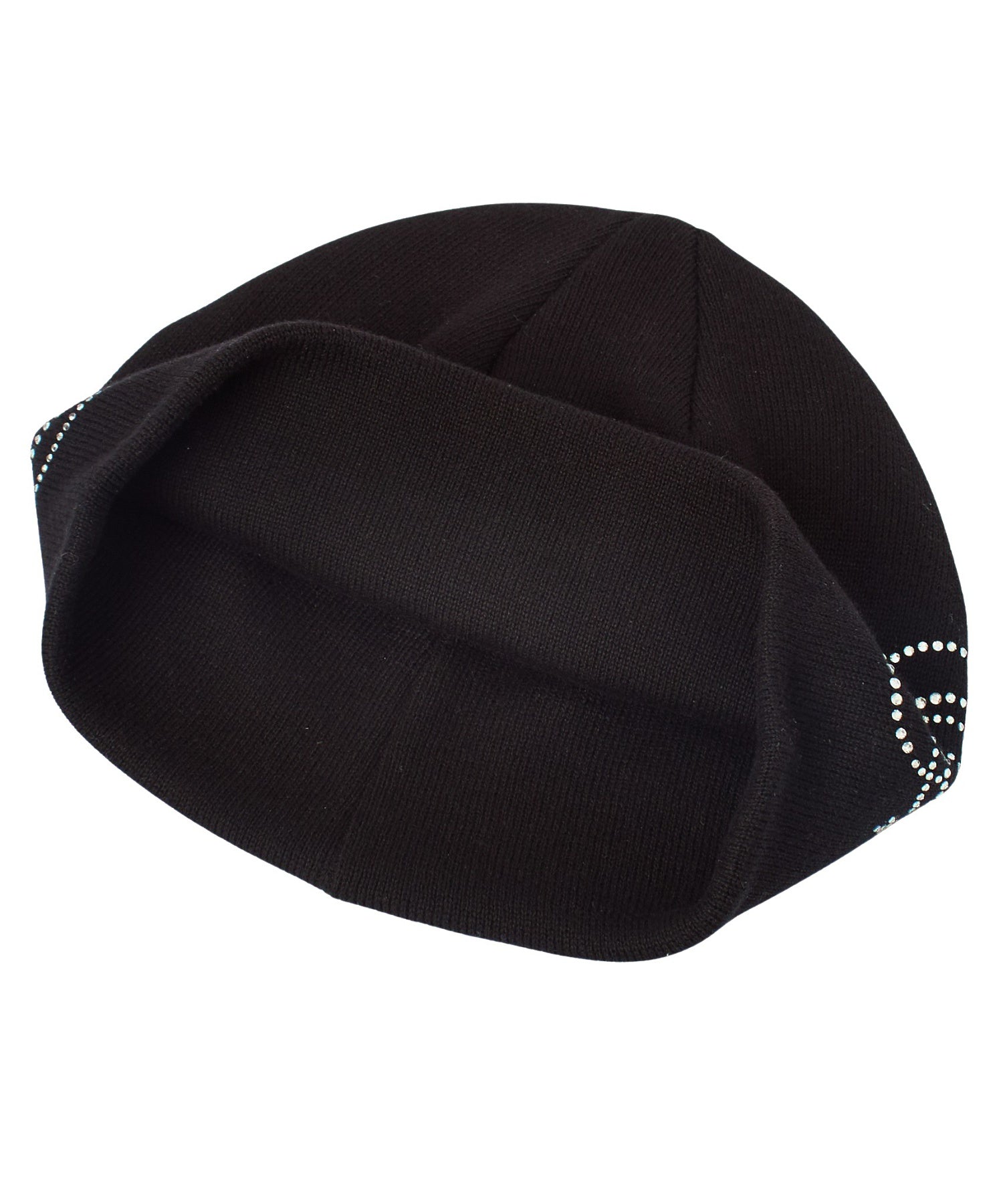 RHINESTONE DECORATIVE SCRIPT LOGO BEANIE