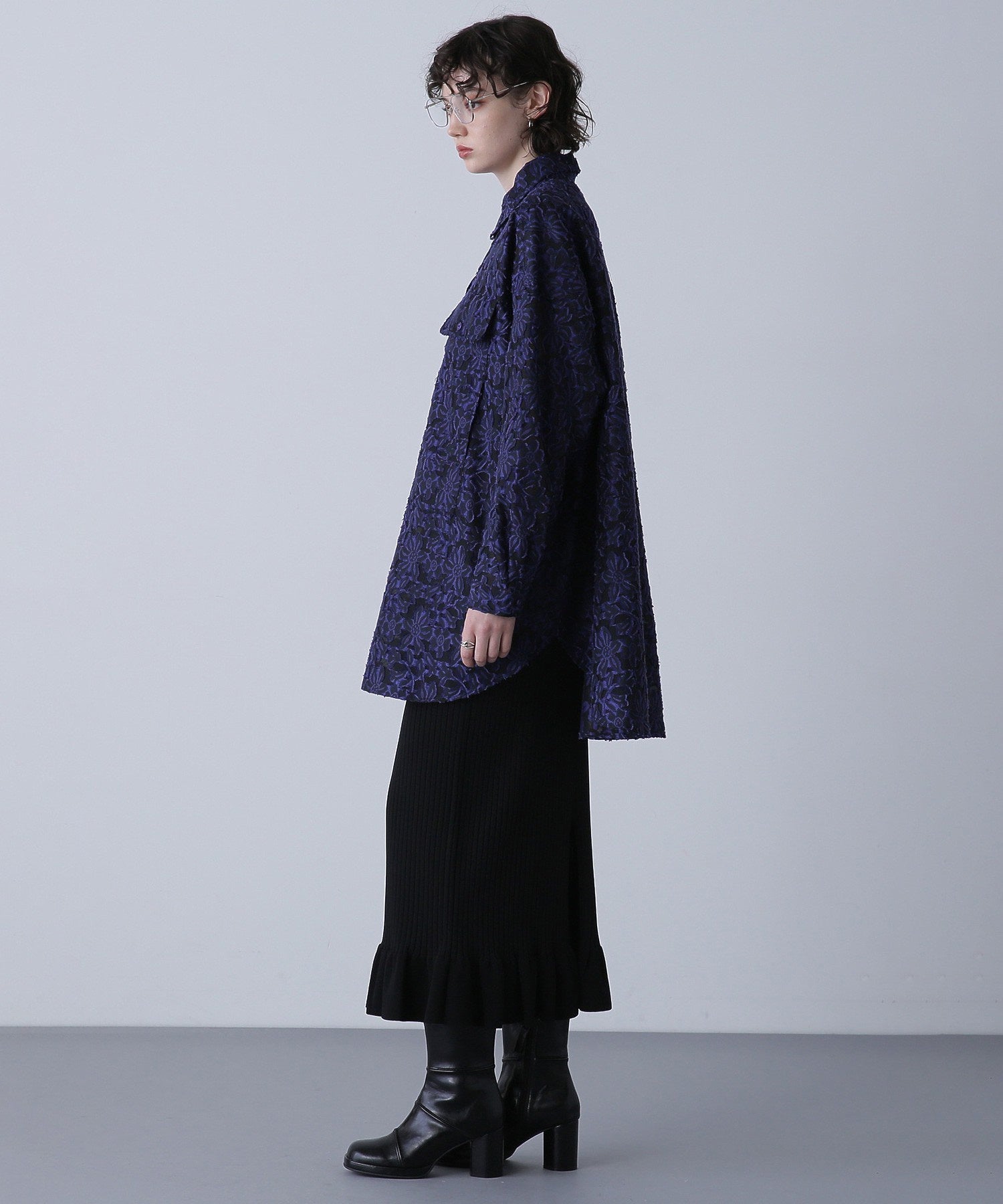 GENE HEAVENS/フラワーシアードビー ワークポケットビッグシャツ