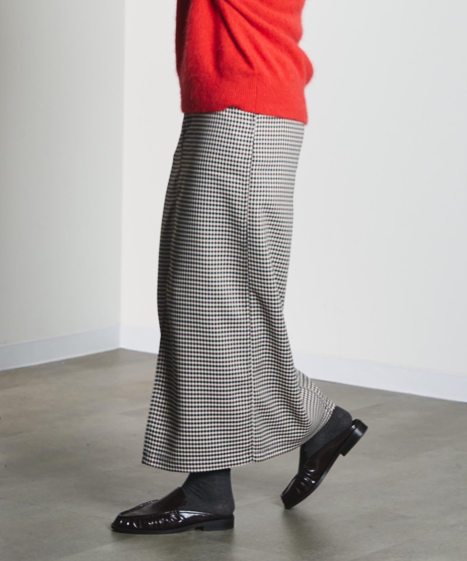 CREOLME/CHECK PENCIL SKIRT