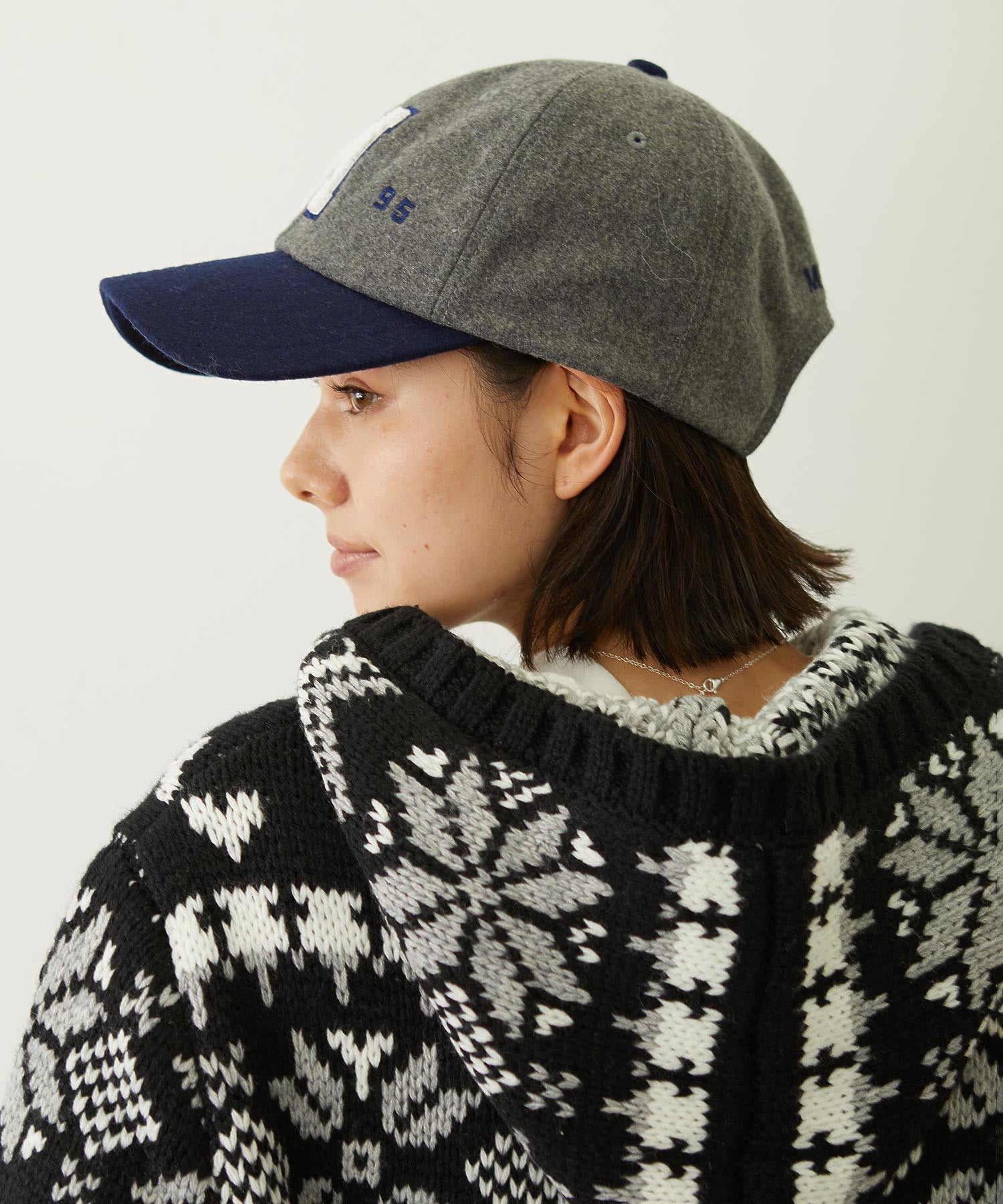 CHENILLE LOGO EMBROIDERY MELTON CAP