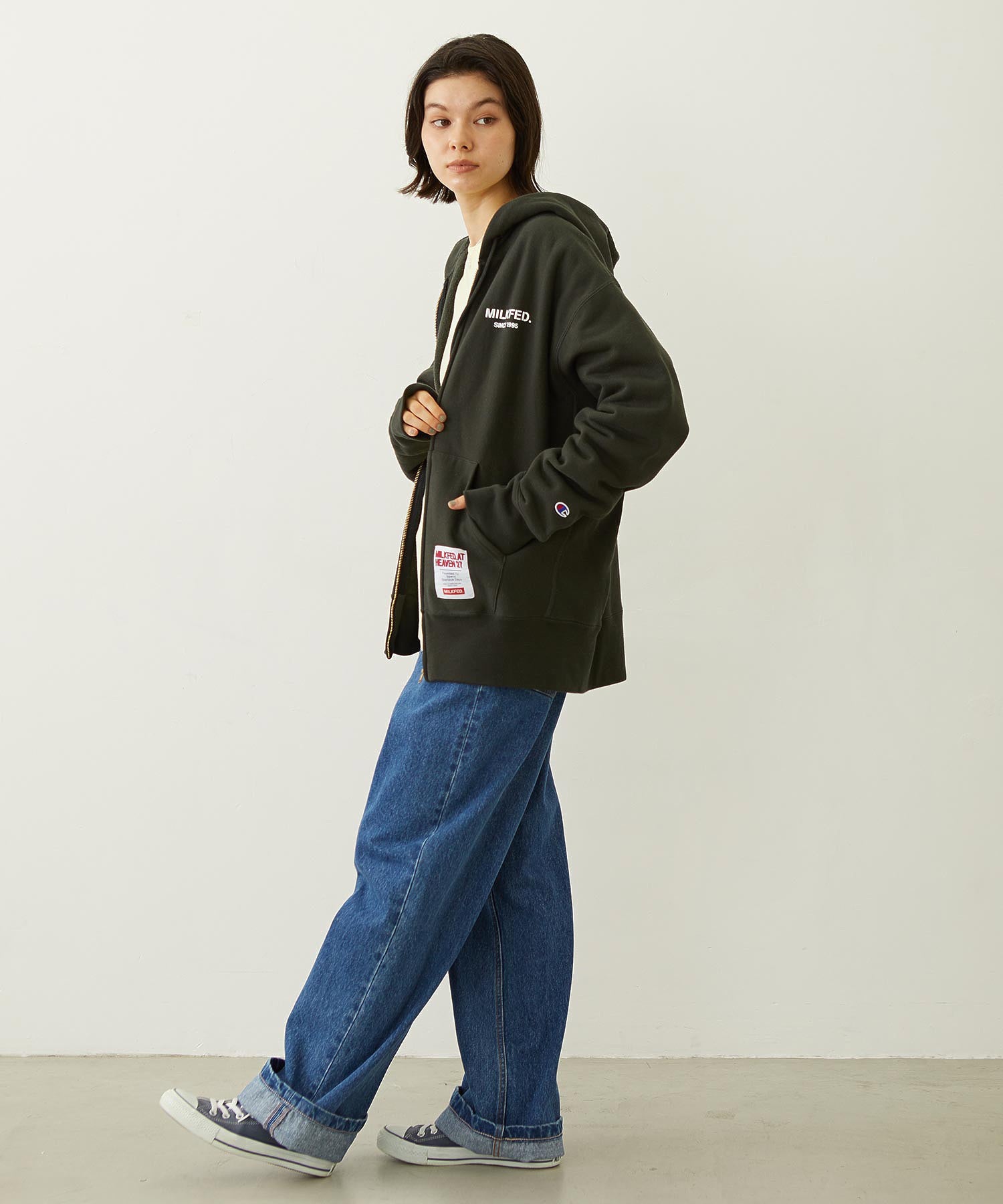 MILKFED. × CHAMPION SWEAT ZIP HOODIE