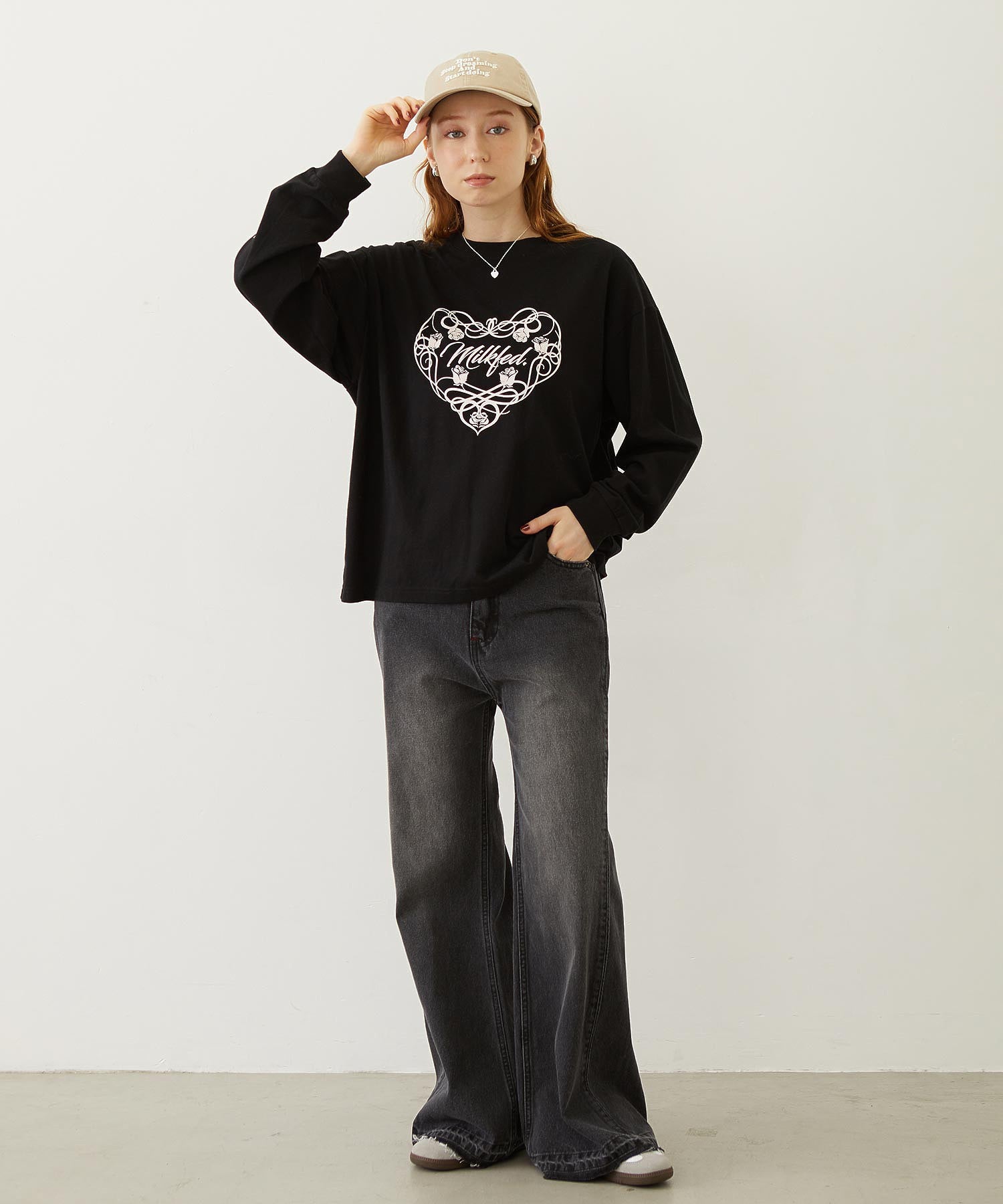 HEART AND ROSE L/S TEE