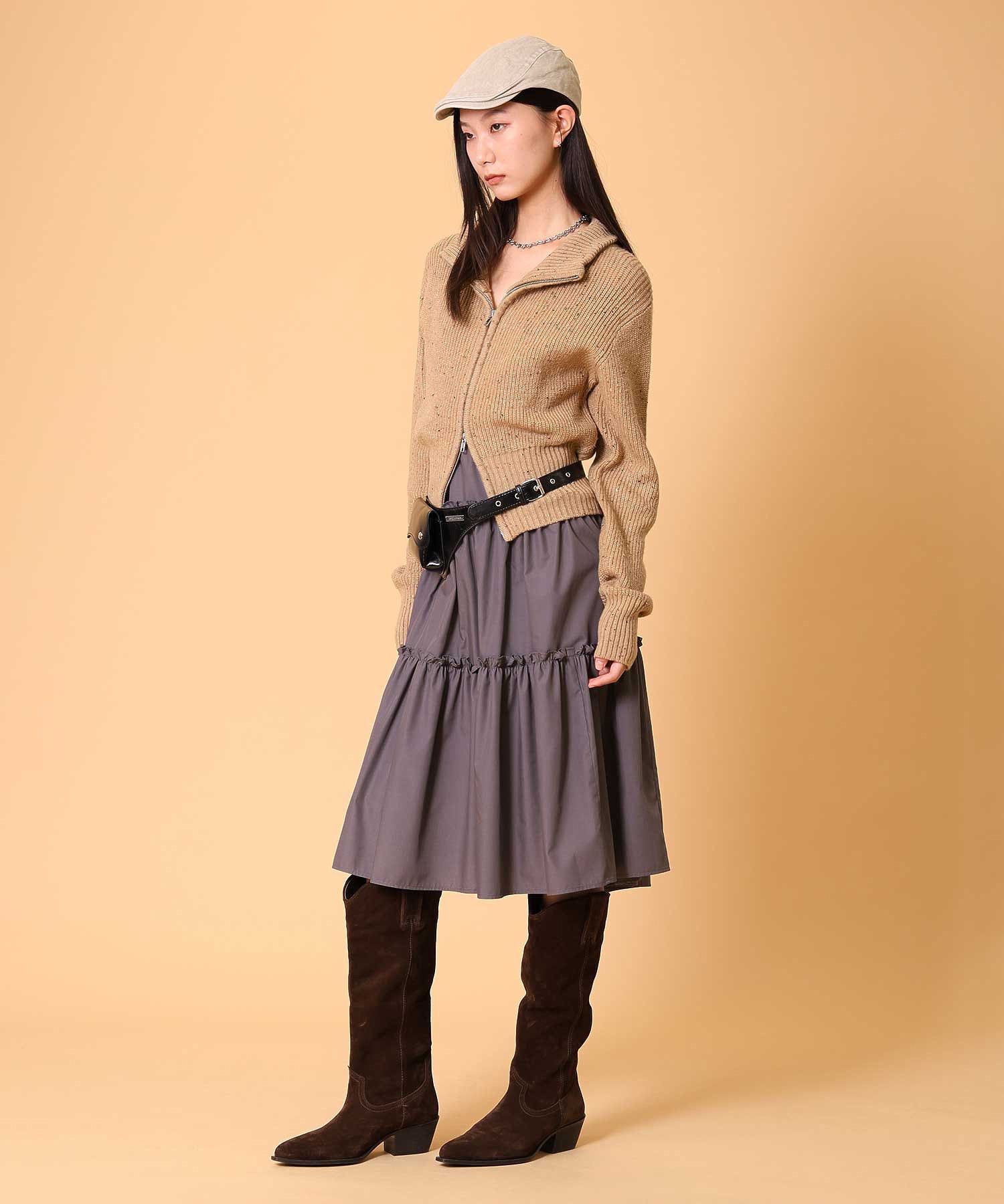 ネップジップアップセーター