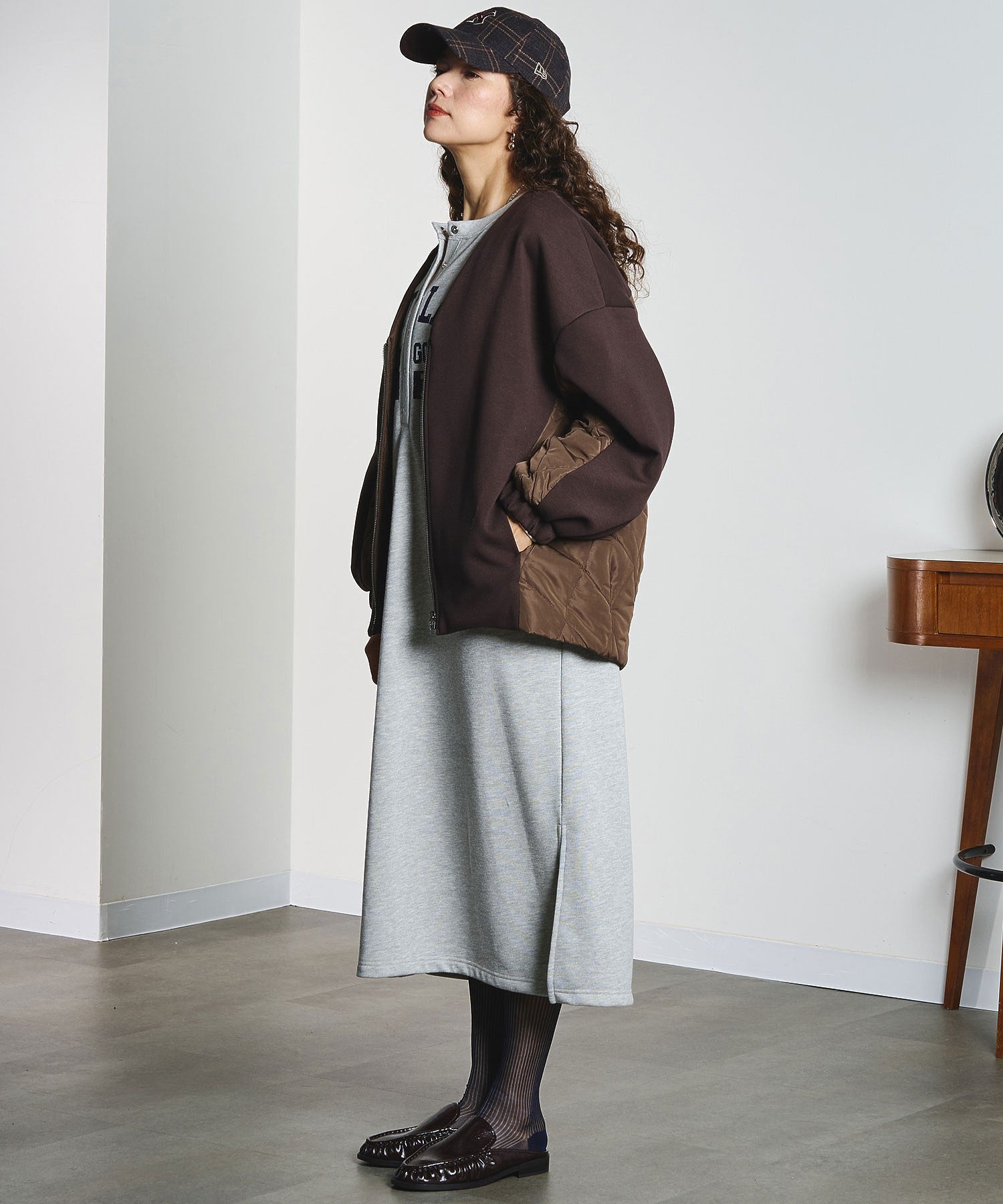 HENLEY NECK DRESS