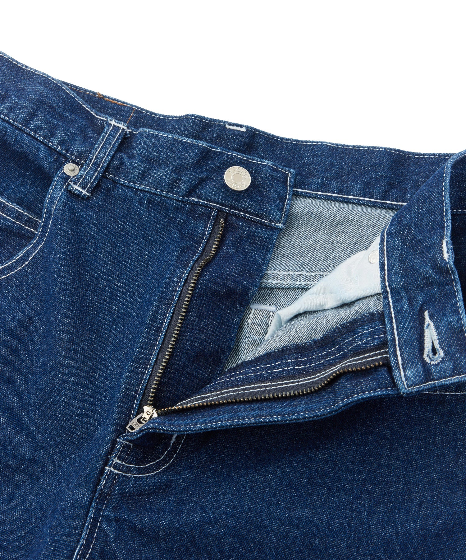 LOGO MARK STITCHED DENIM PANTS