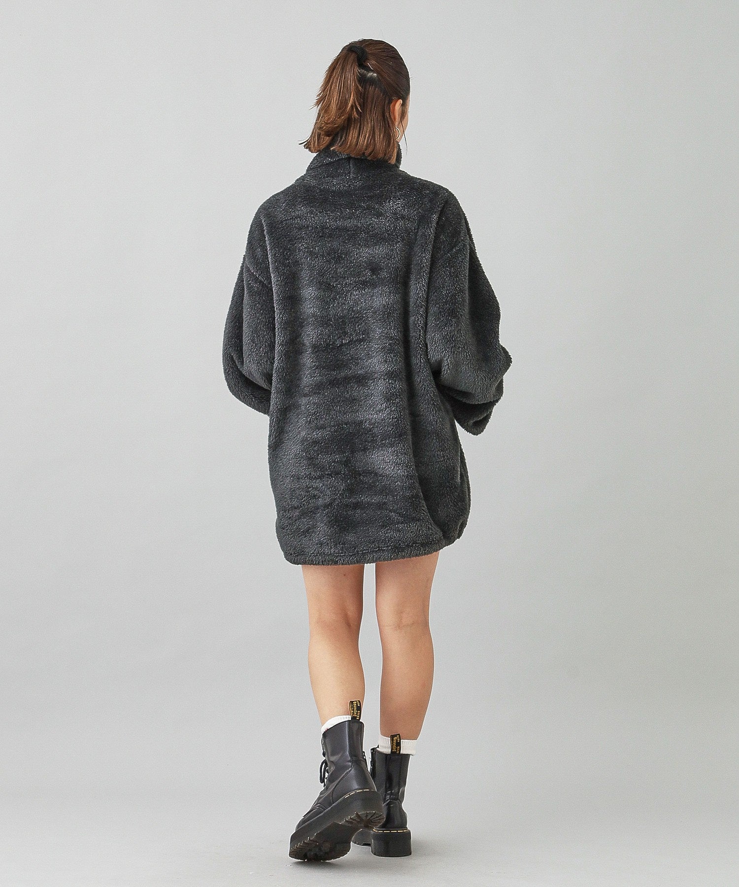 MOCK NECK FLUFFY TUNIC