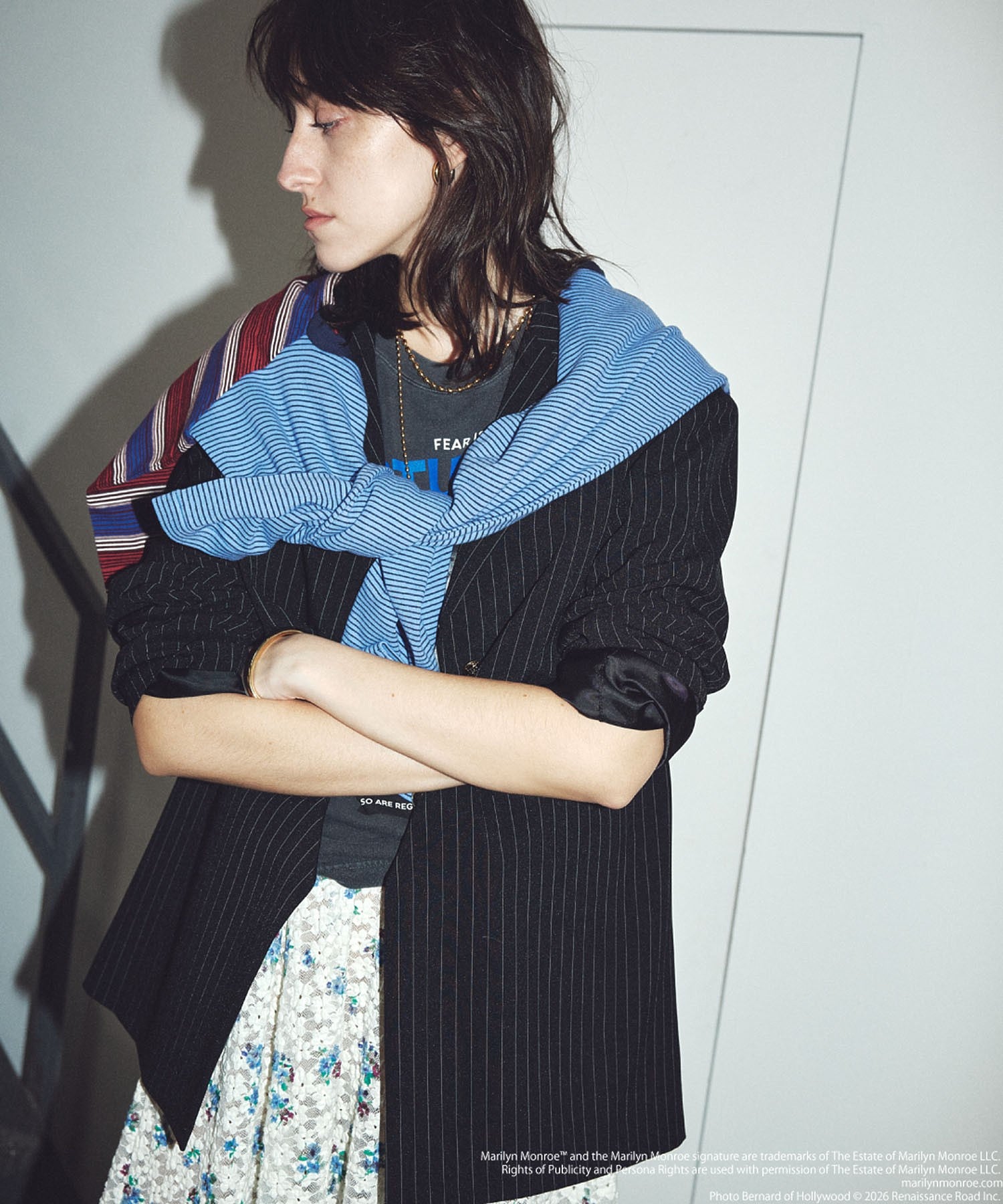 CREOLME/MULTI STRIPE L/S TEE