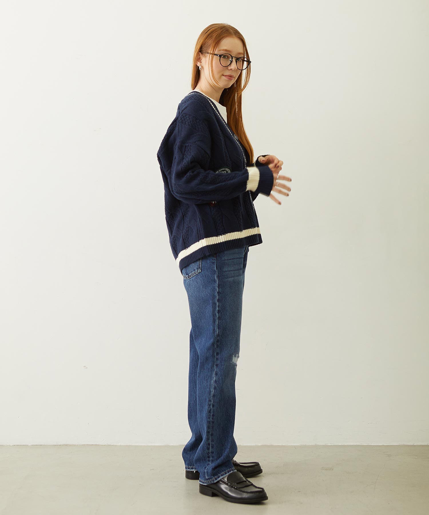 REPAIR DETAIL DENIM PANTS