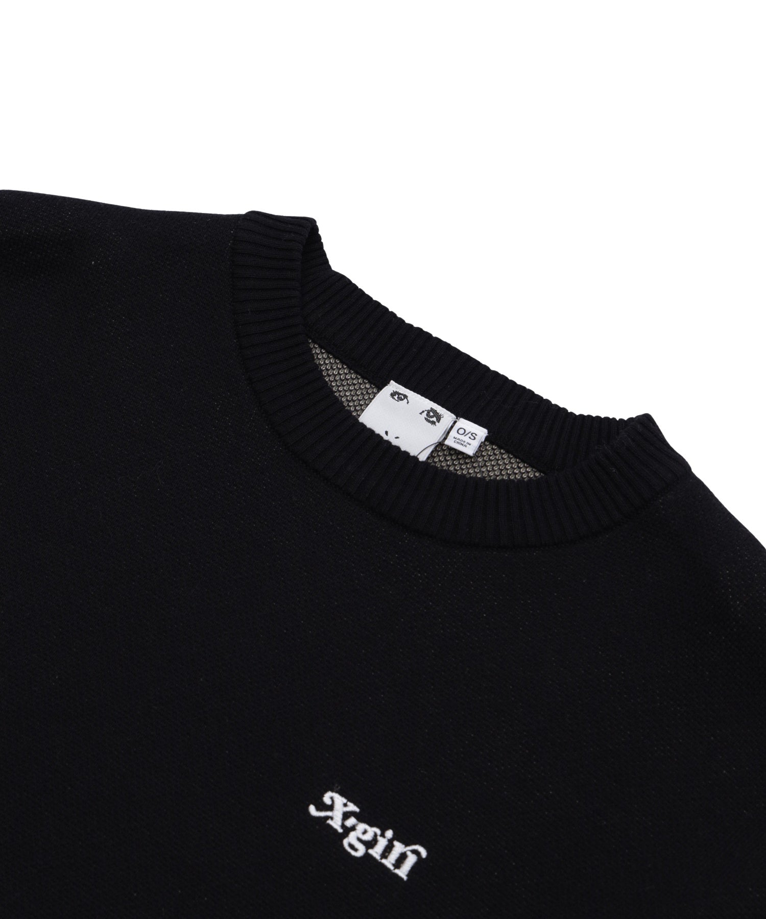 CAMO FACE AND LOGO JACQUARD KNIT TOP