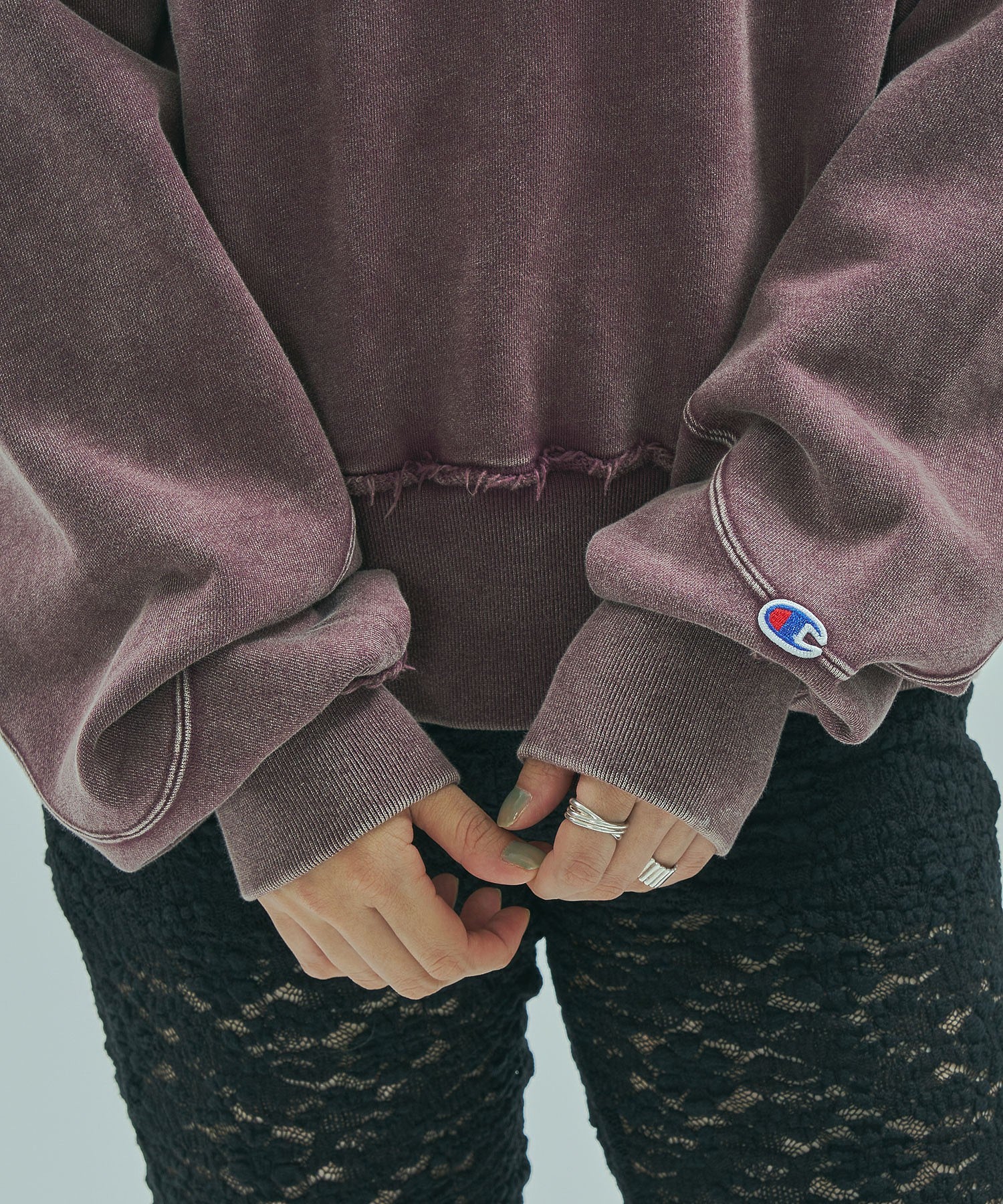 【Champion別注】ROSE BUD×Champion HEAVY WASH SWEAT