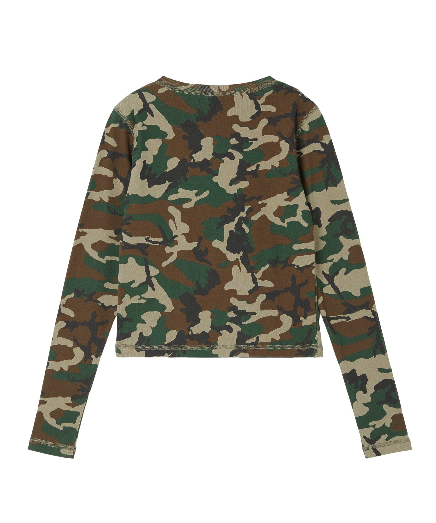 HENLEY NECK SCRIPT LOGO L/S COMPACT TOP