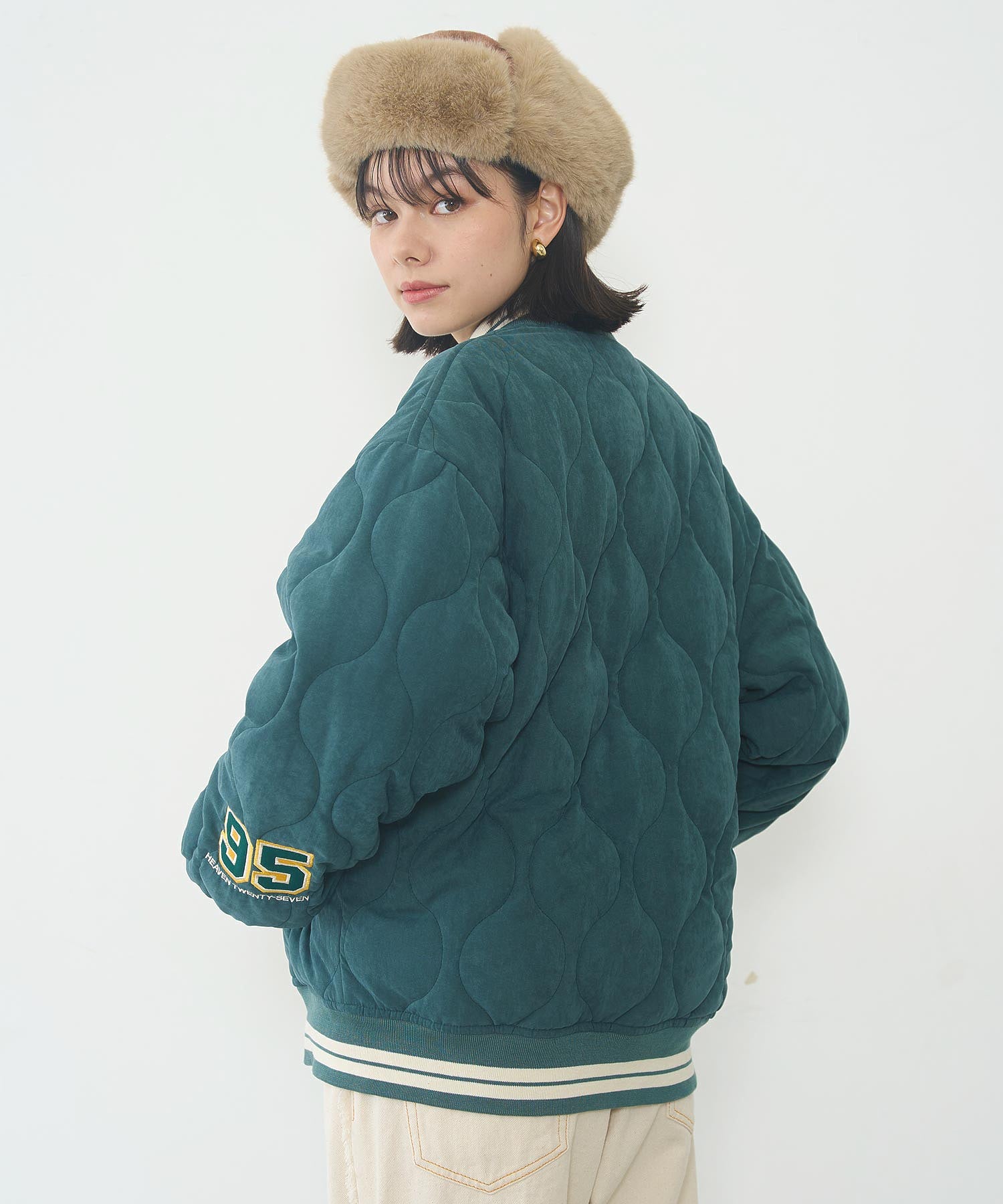 LOGO PATCH QUILTED JACKET