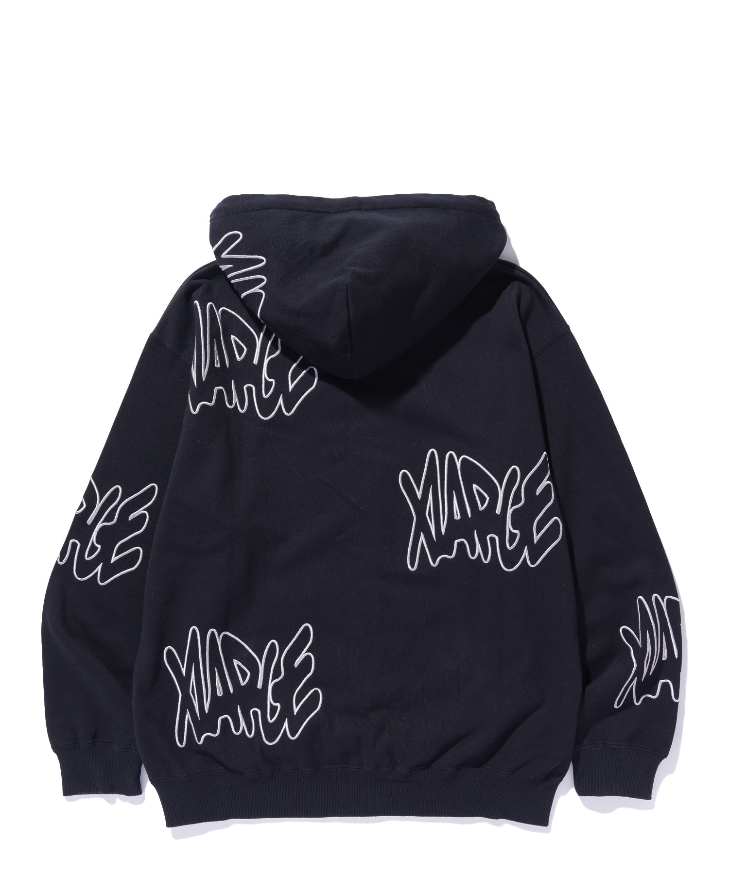 ALLOVER LOGO ZIP HOODED SWEATSHIRT