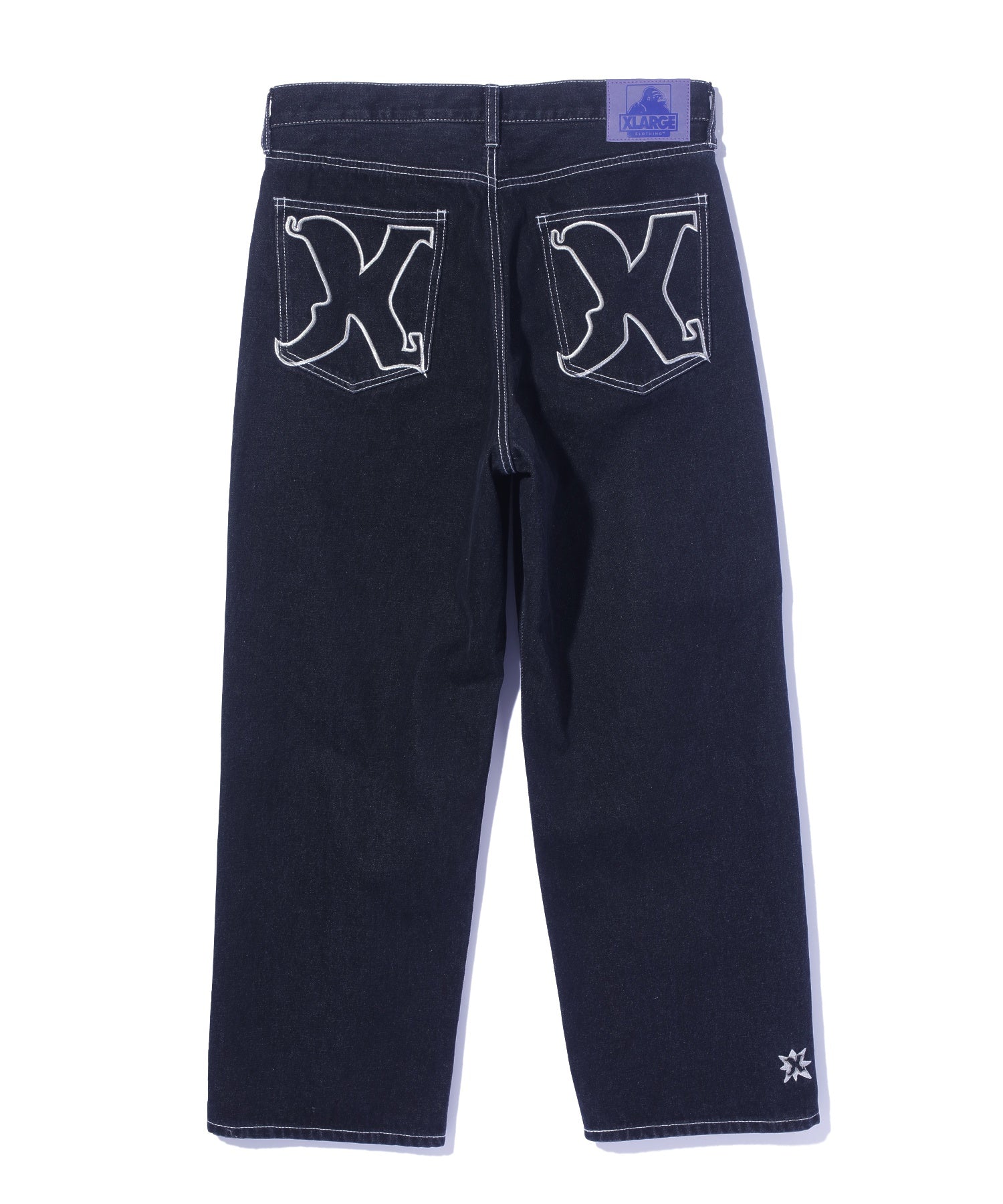 EMBROIDERED DENIM PANTS