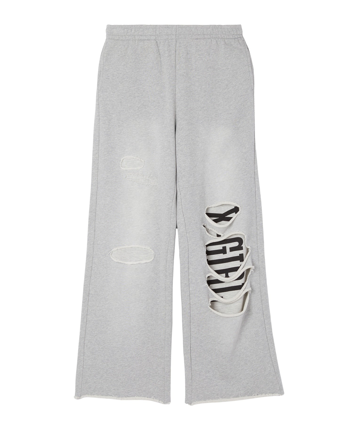 LAYERED DISTRESSED SWEATPANTS
