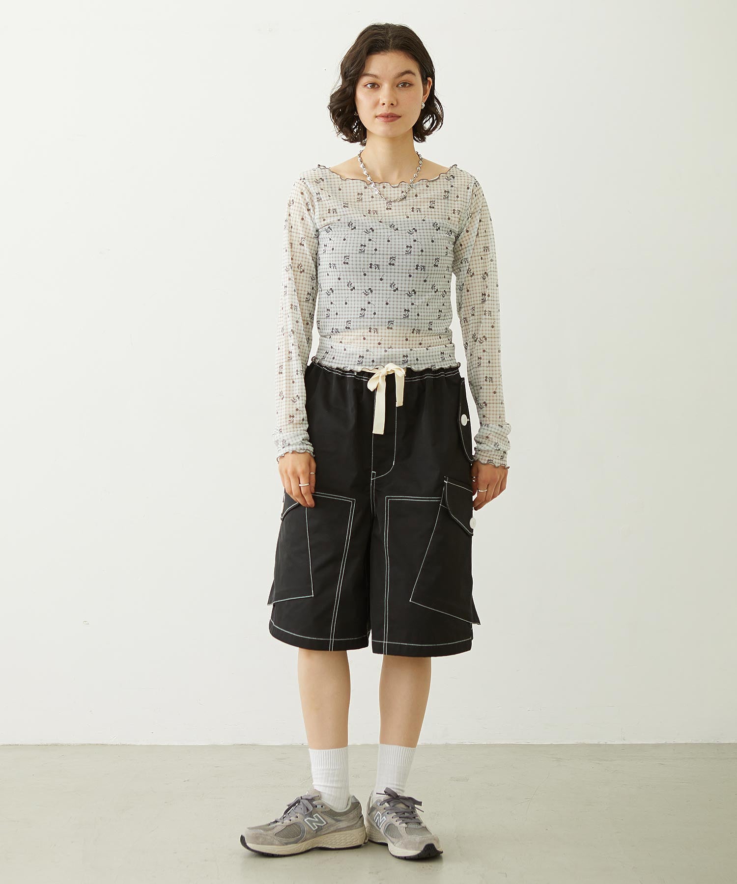 CHERRY MESH TOP