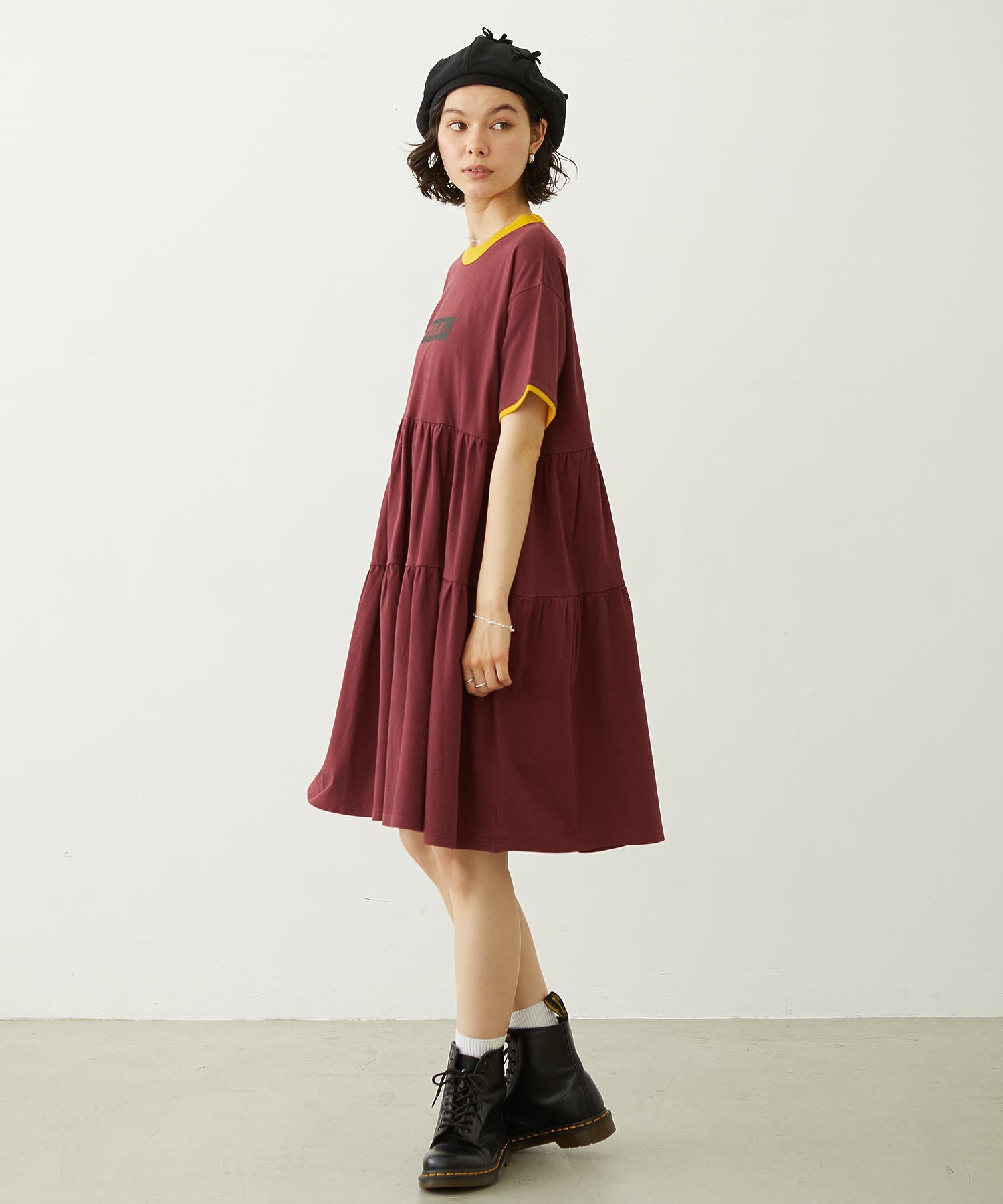 BAR LOGO TIERED DRESS