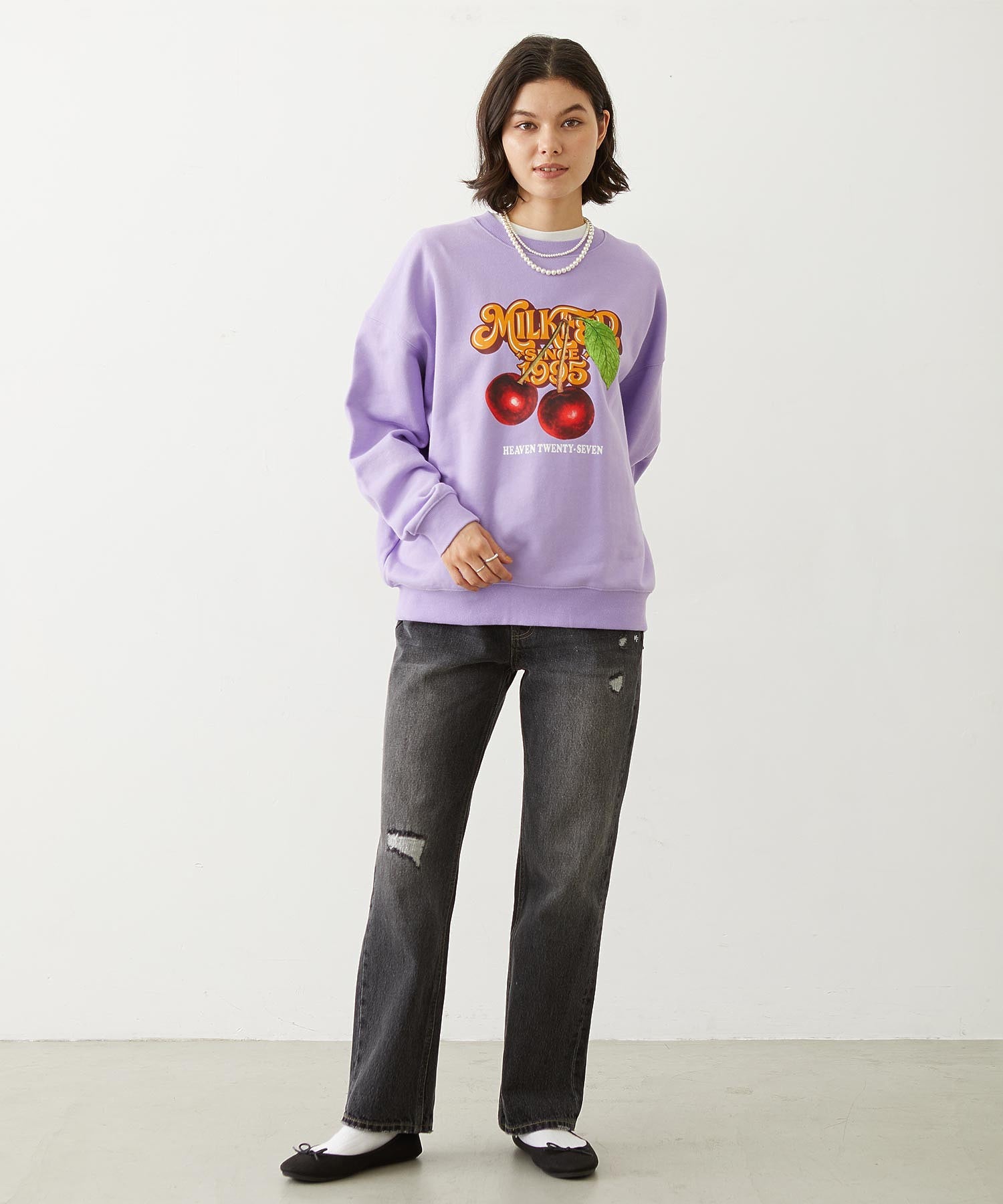 CHERRY LOGO SWEAT TOP