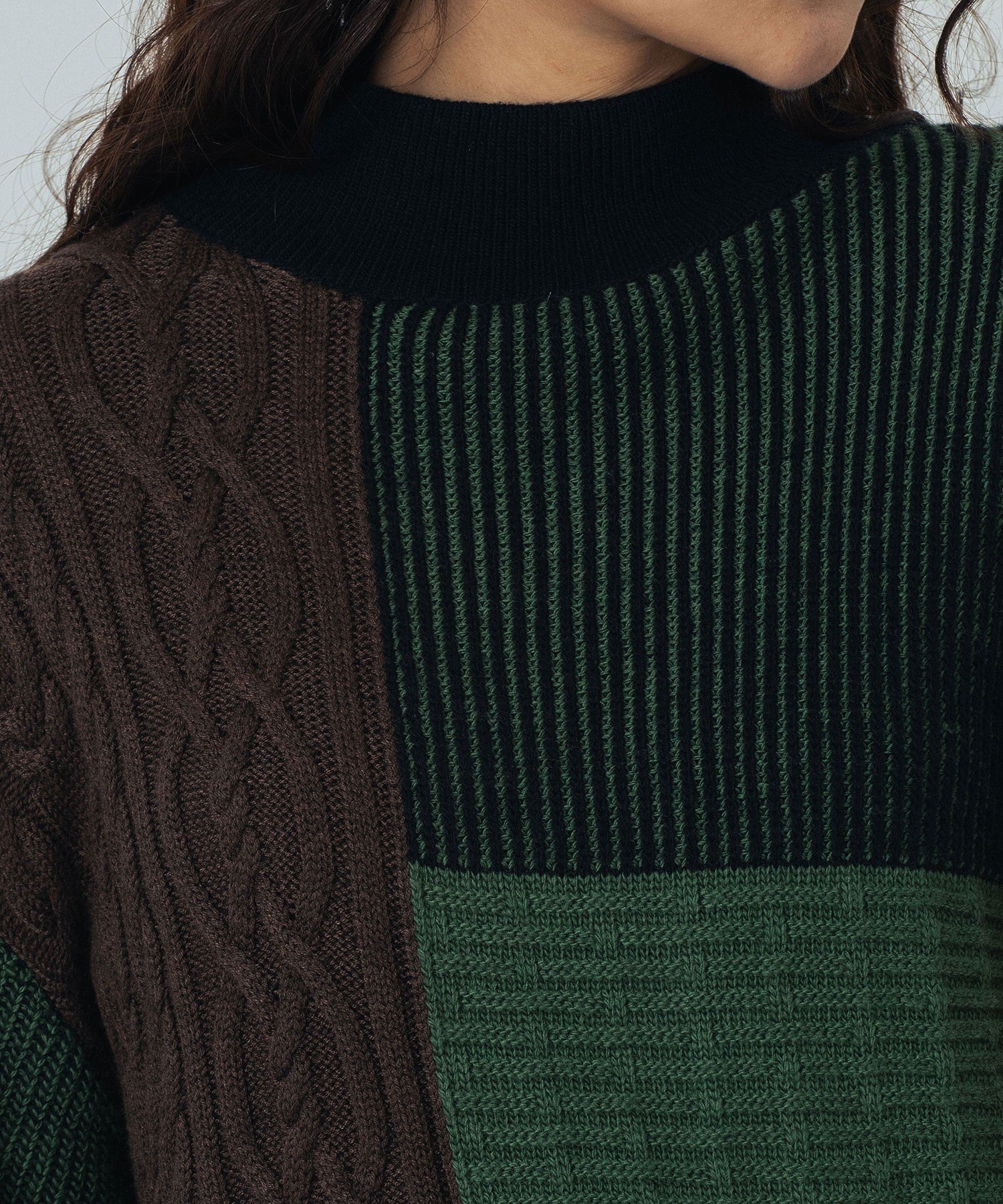 PATCHWORK KNIT TOP