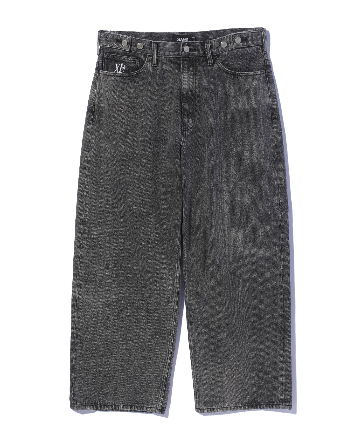 EMBOSSED DENIM PANTS