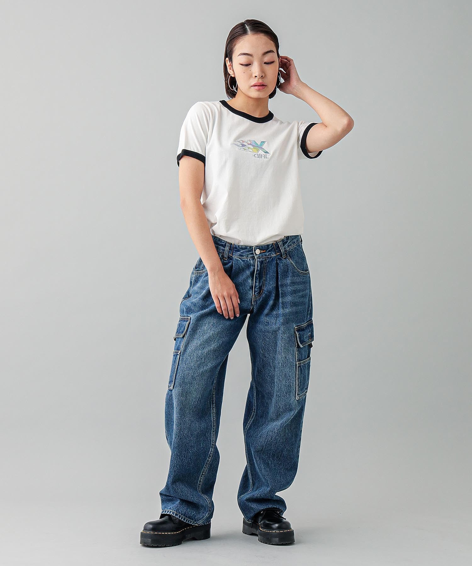 FACE WIDE CARGO PANTS X-girl