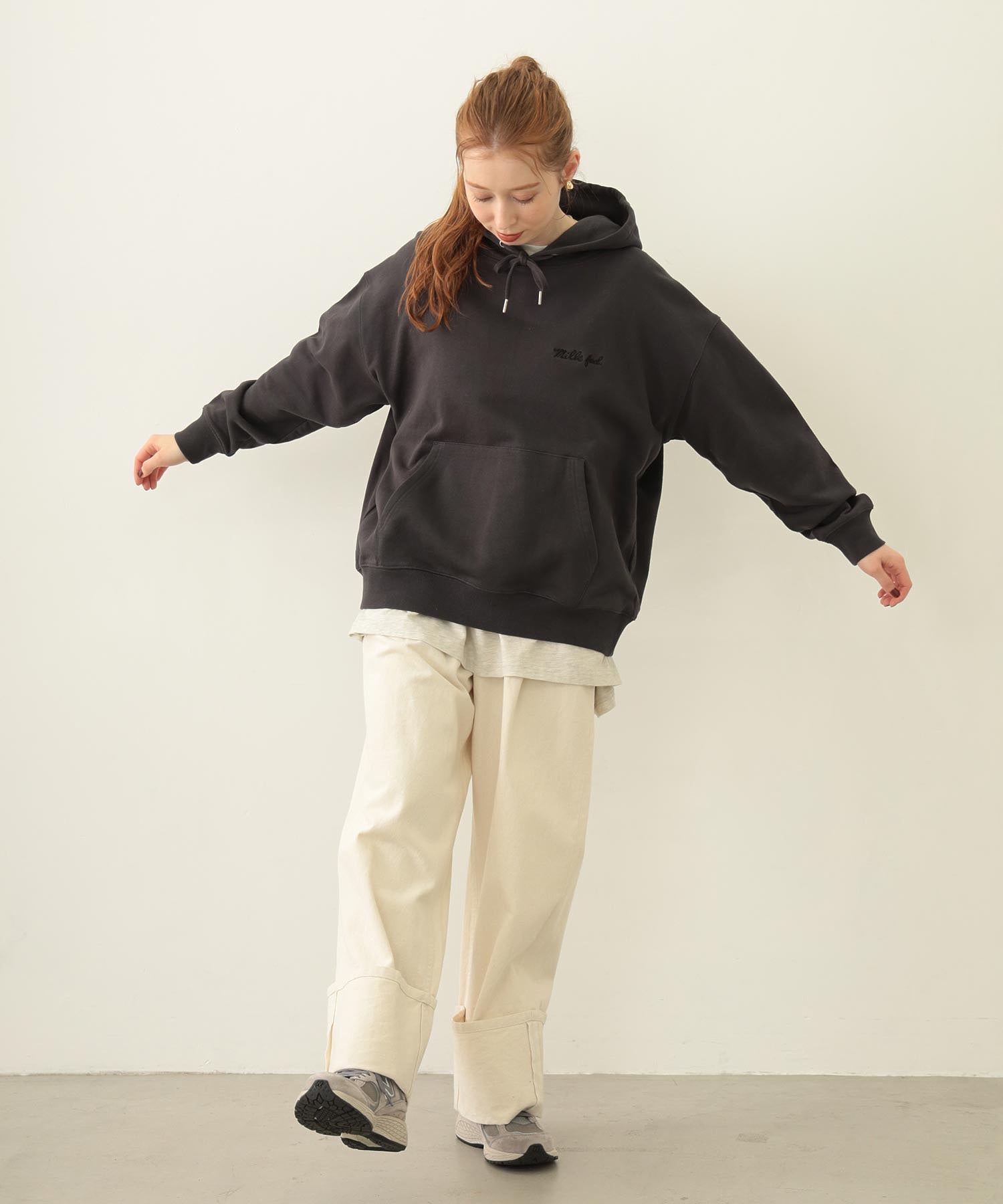 ICING LOGO WIDE SWEAT HOODIE