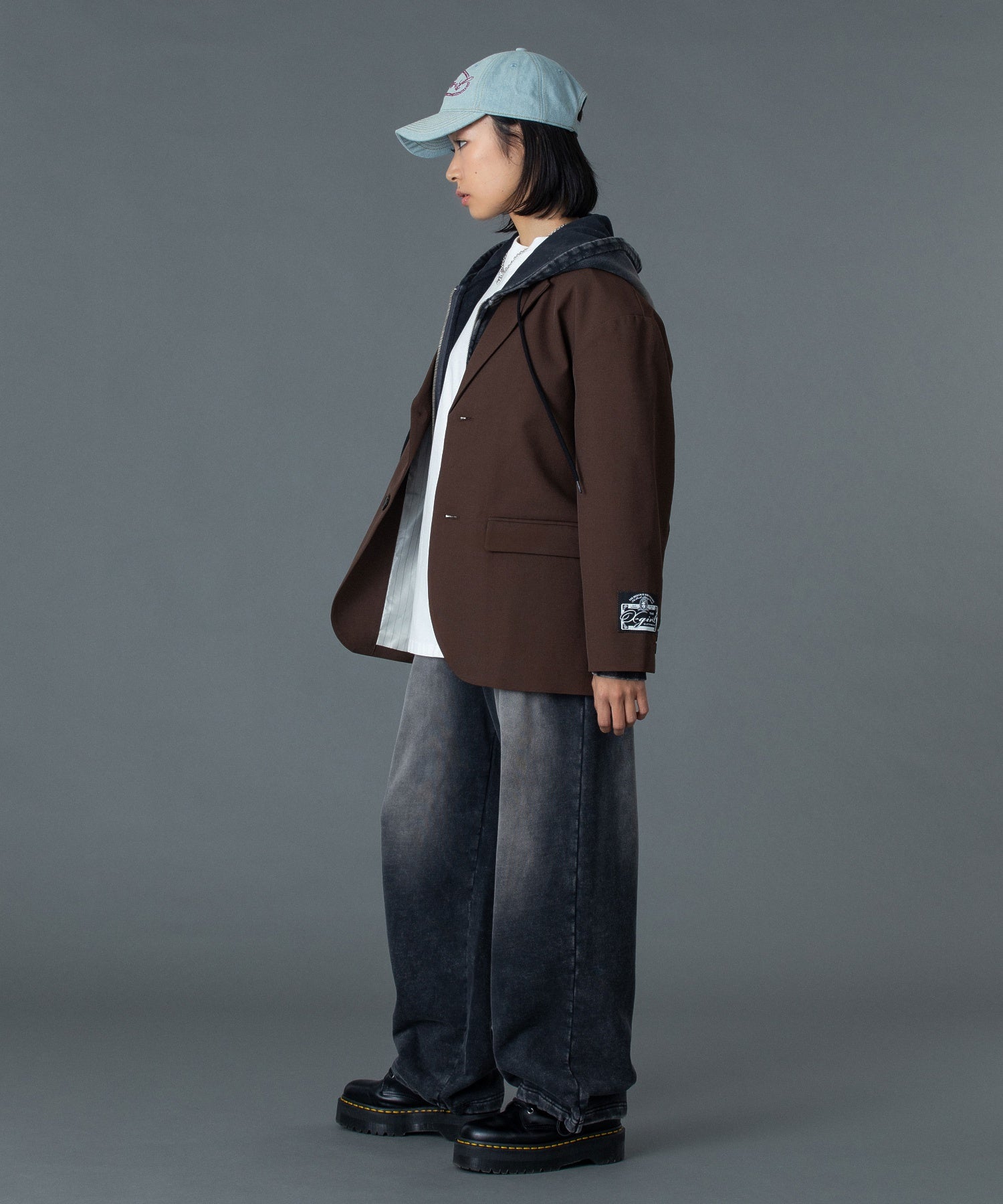 FACE LABEL WASHED SWEATPANTS