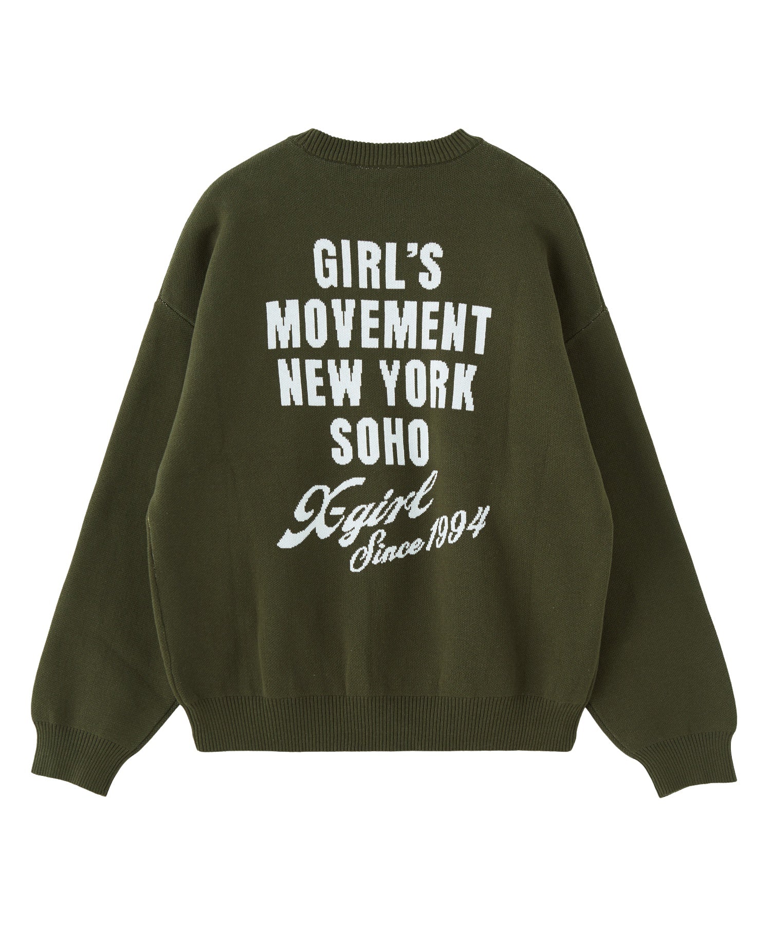 CURSIVE LOGO AND FACE JACQUARD KNIT TOP